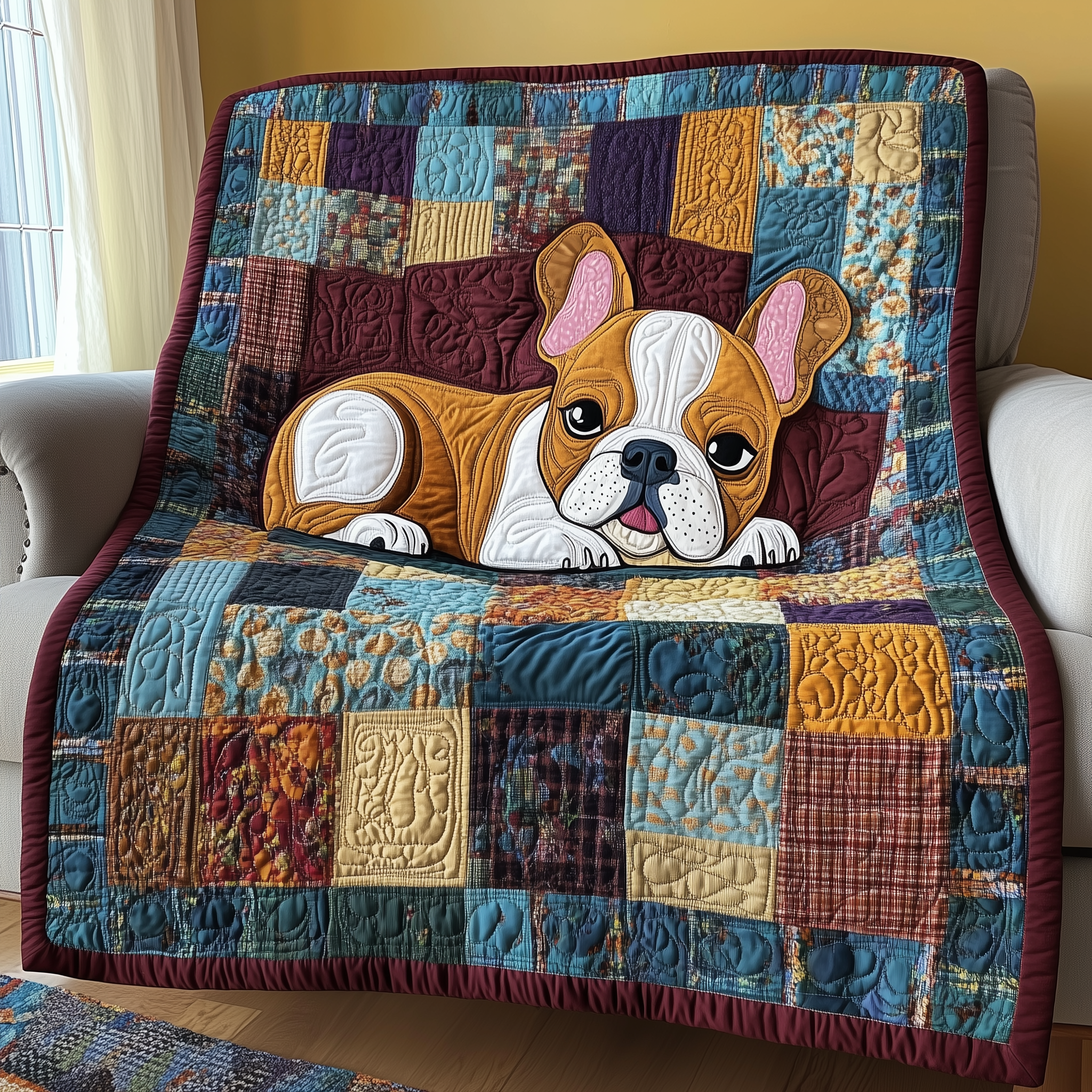 French Bulldog Quilted Blanket GFTOTL2138