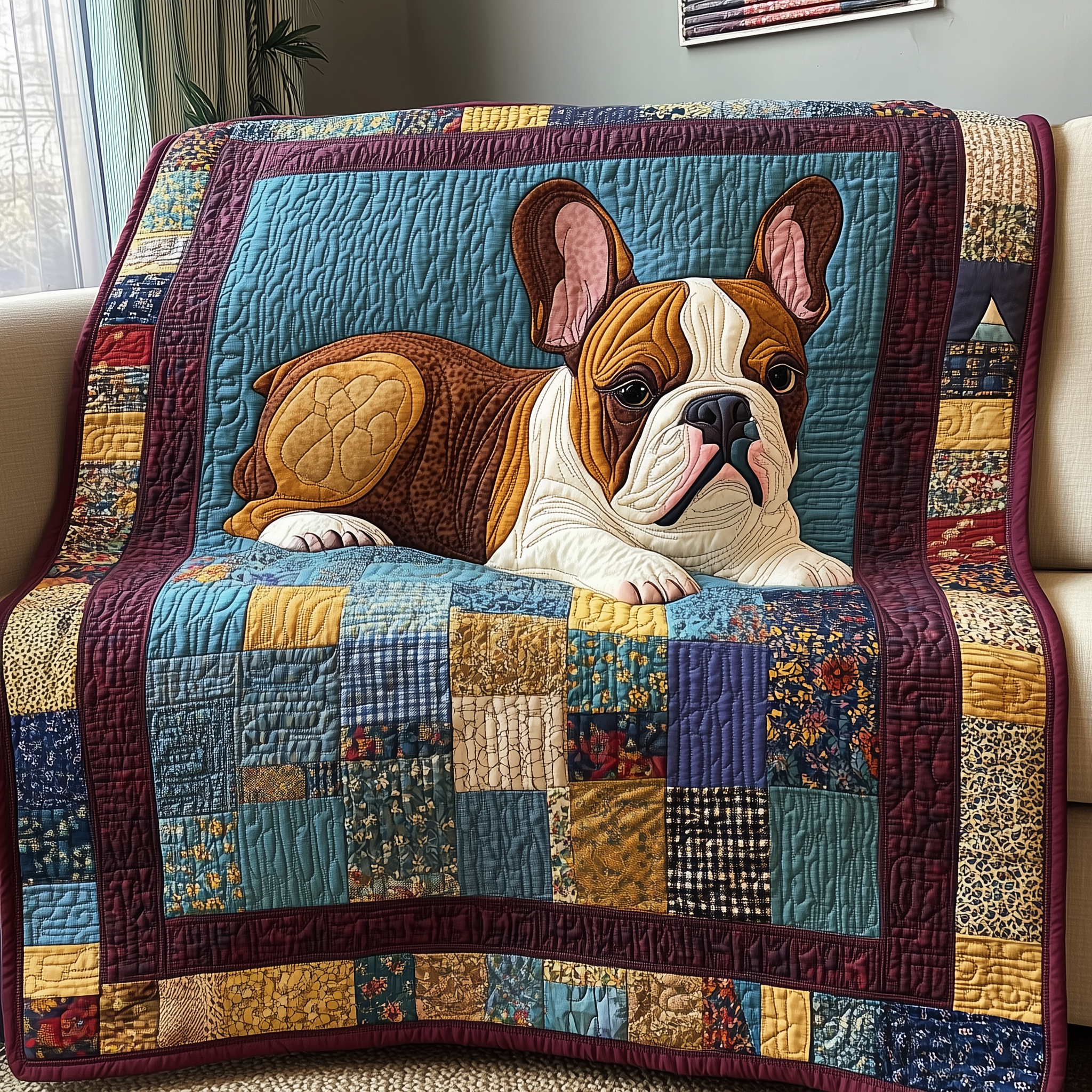 French Bulldog Quilted Blanket GFTOTL2139
