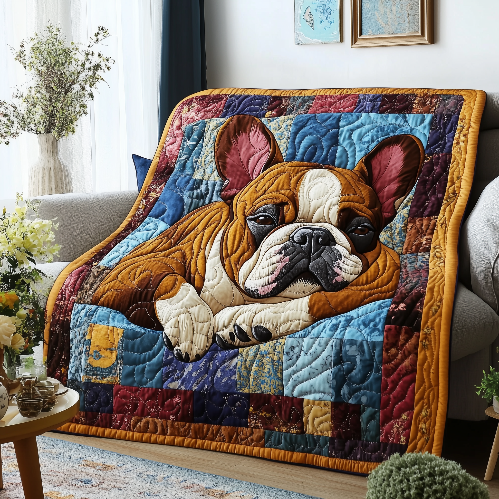 Frenchie Quilted Blanket GFTOTL2140