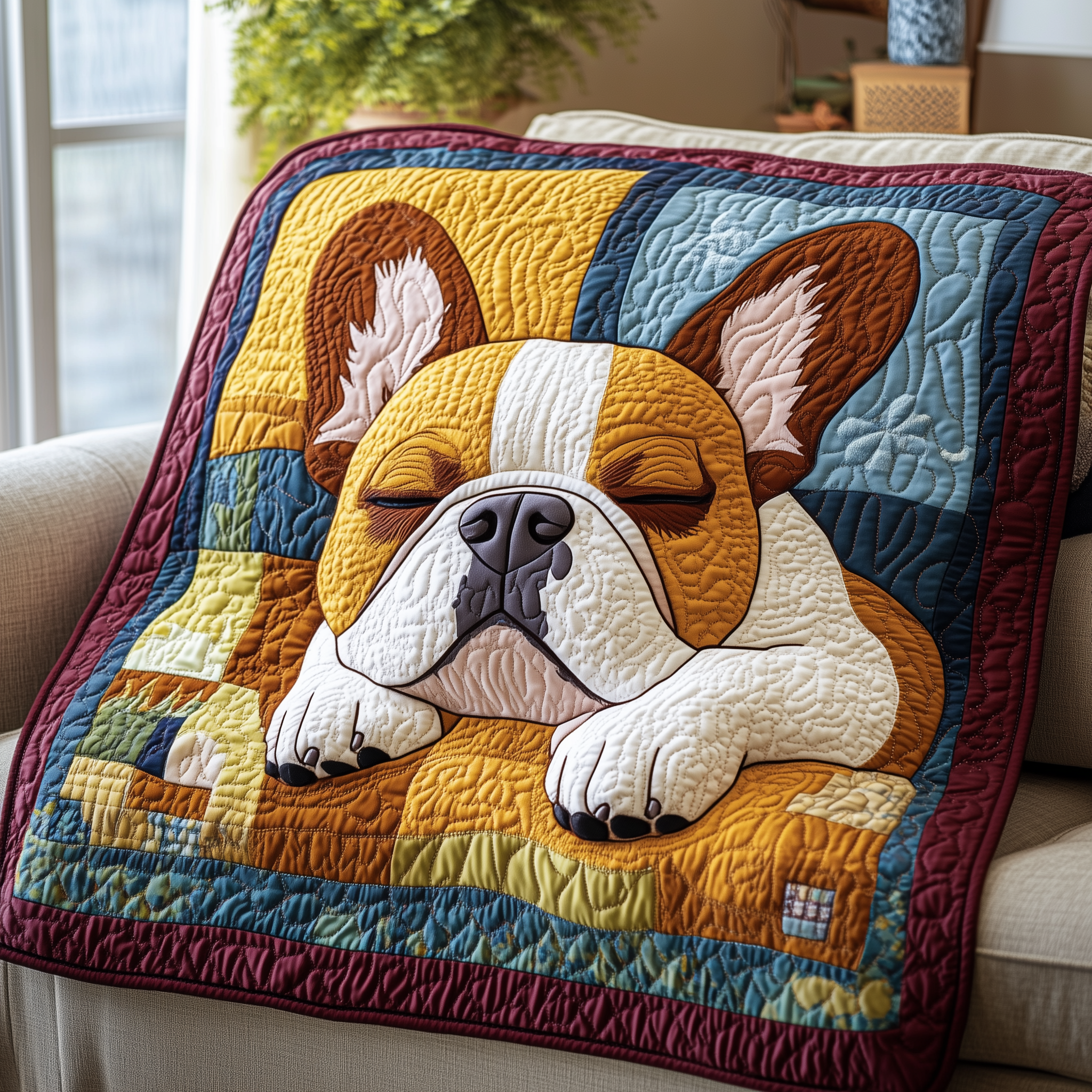 Frenchie Quilted Blanket GFTOTL2143