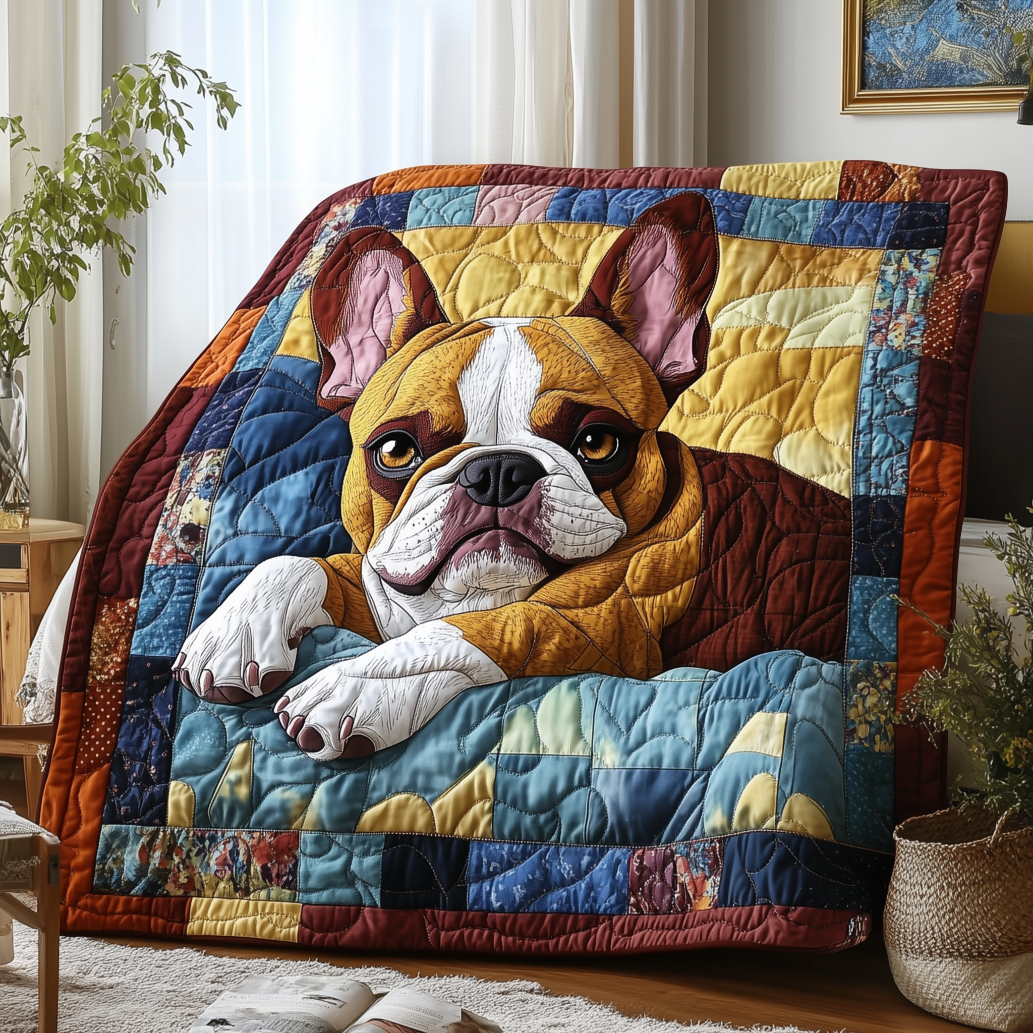 Frenchie Quilted Blanket GFTOTL2146