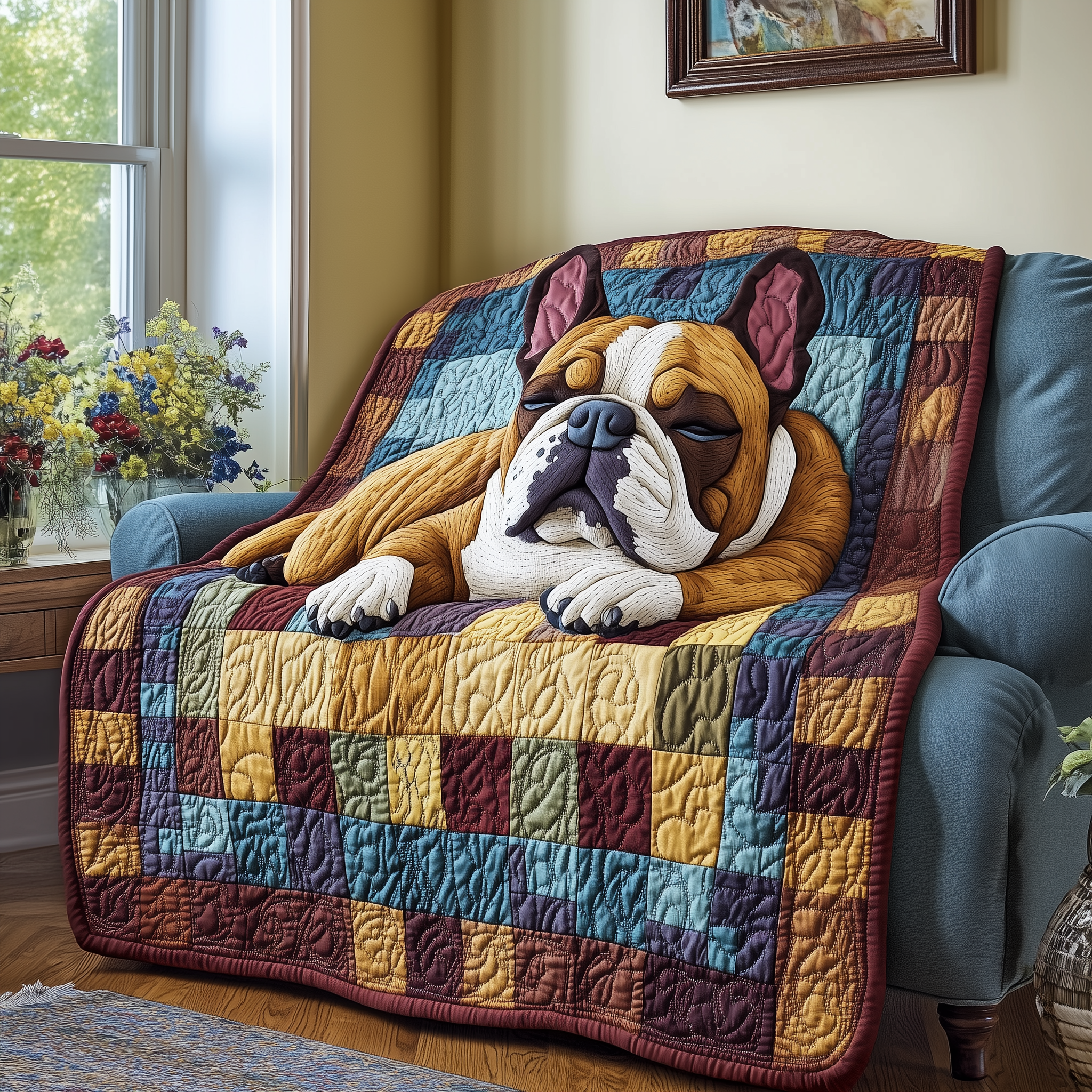 Frenchie Quilted Blanket GFTOTL2148