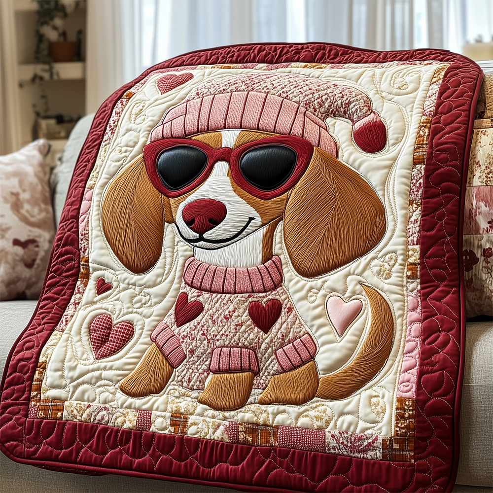 Sausage Dachshund Quilted Blanket GFTOTL2326