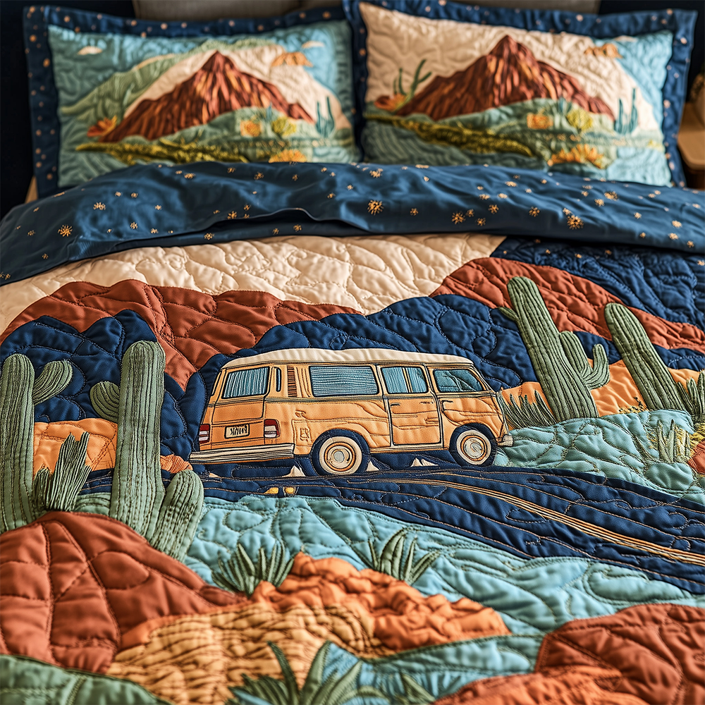 Desert Highway 3-Piece Quilted Bedding Set GFTOTL2353