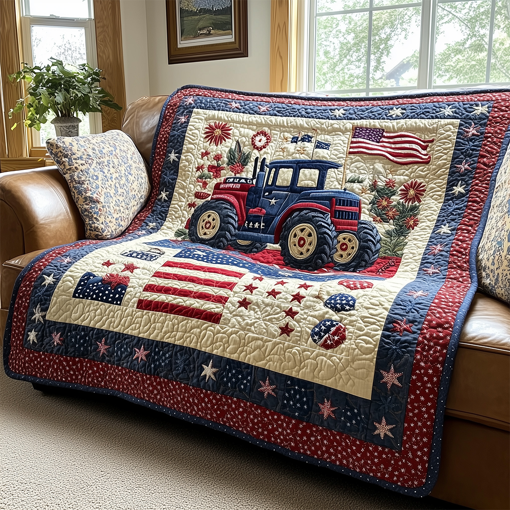 American Tractor Quilted Blanket GFTOTL2457