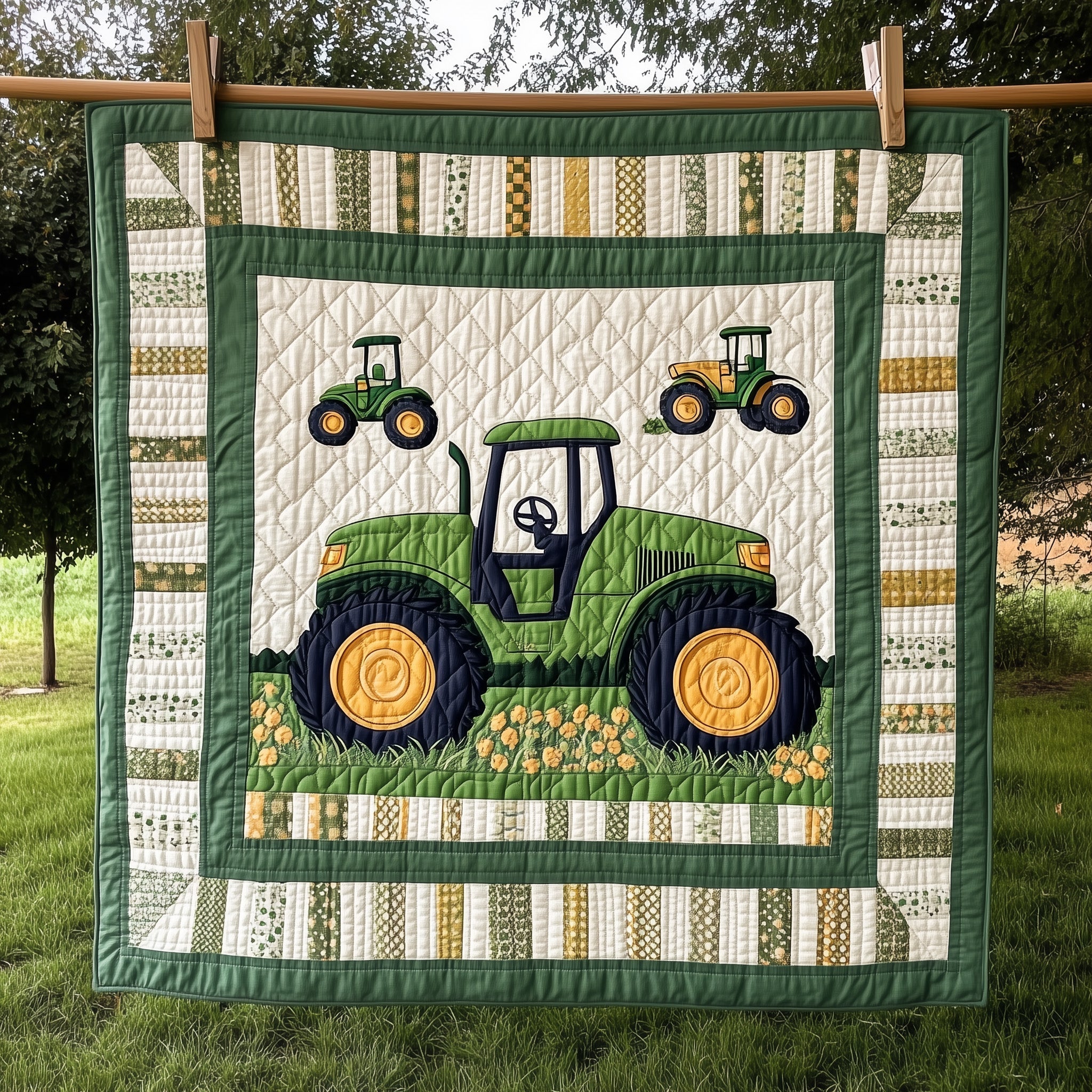 Baby Tractor Quilted Blanket GFTOTL2505