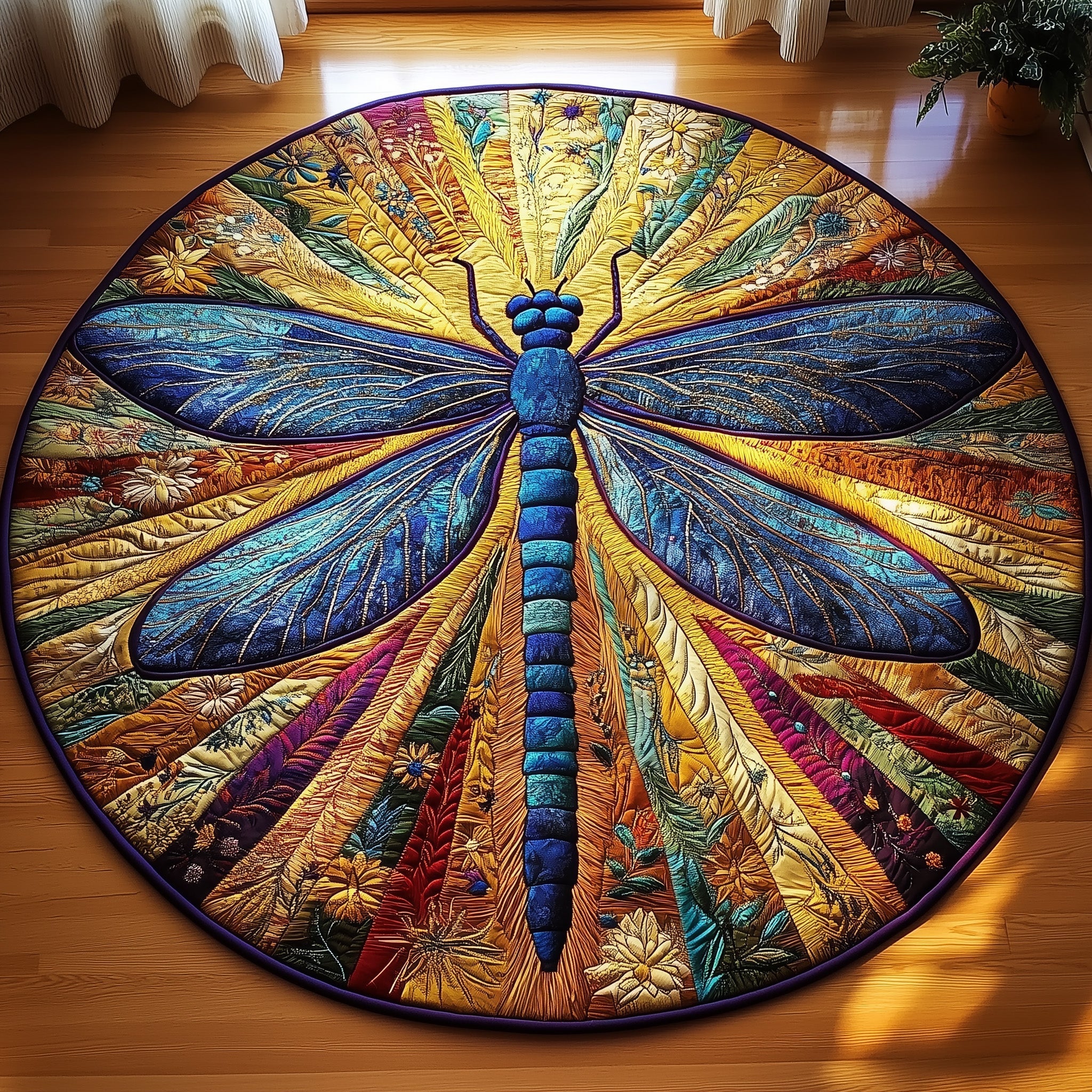 Dragonfly Quilted Round Mat GFTOTL2518