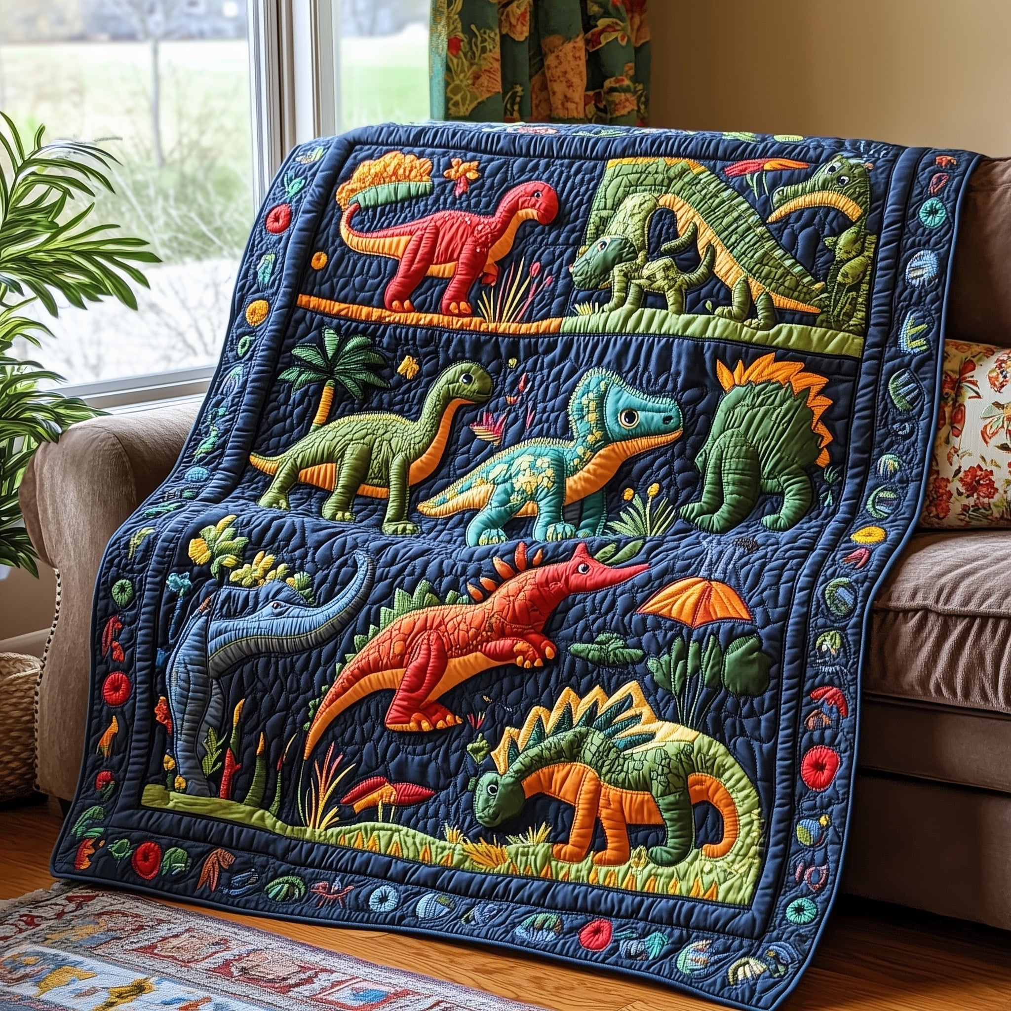 Dinosaur Quilted Blanket GFTOTL2523