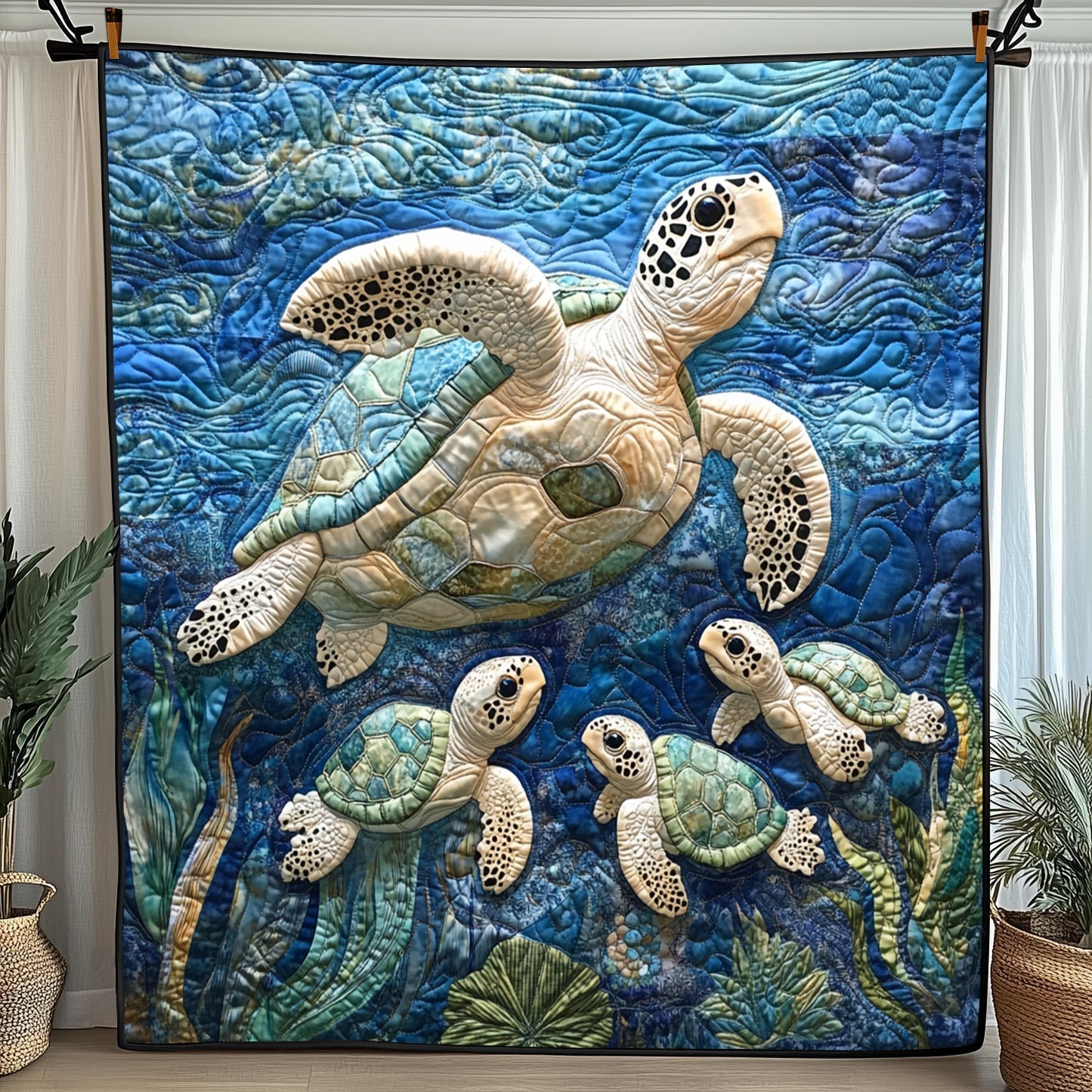 Loving Mom Turtle Quilted Blanket GFTOTL2970
