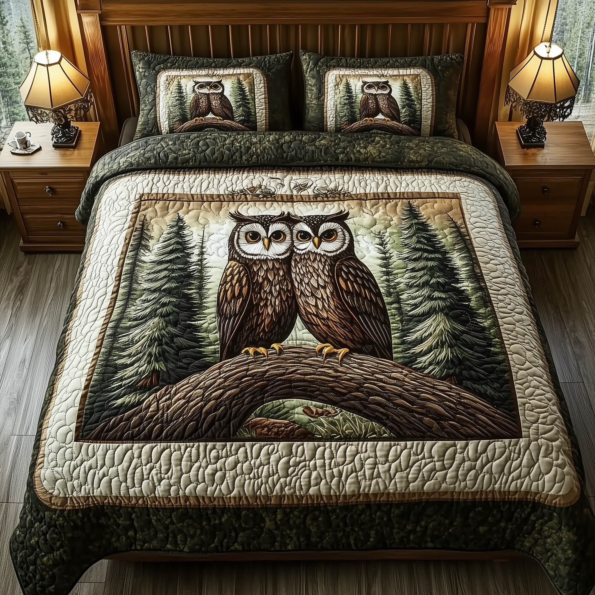 Mountain WildLife 3-Piece Quilted Bedding Set GFTOTL3009
