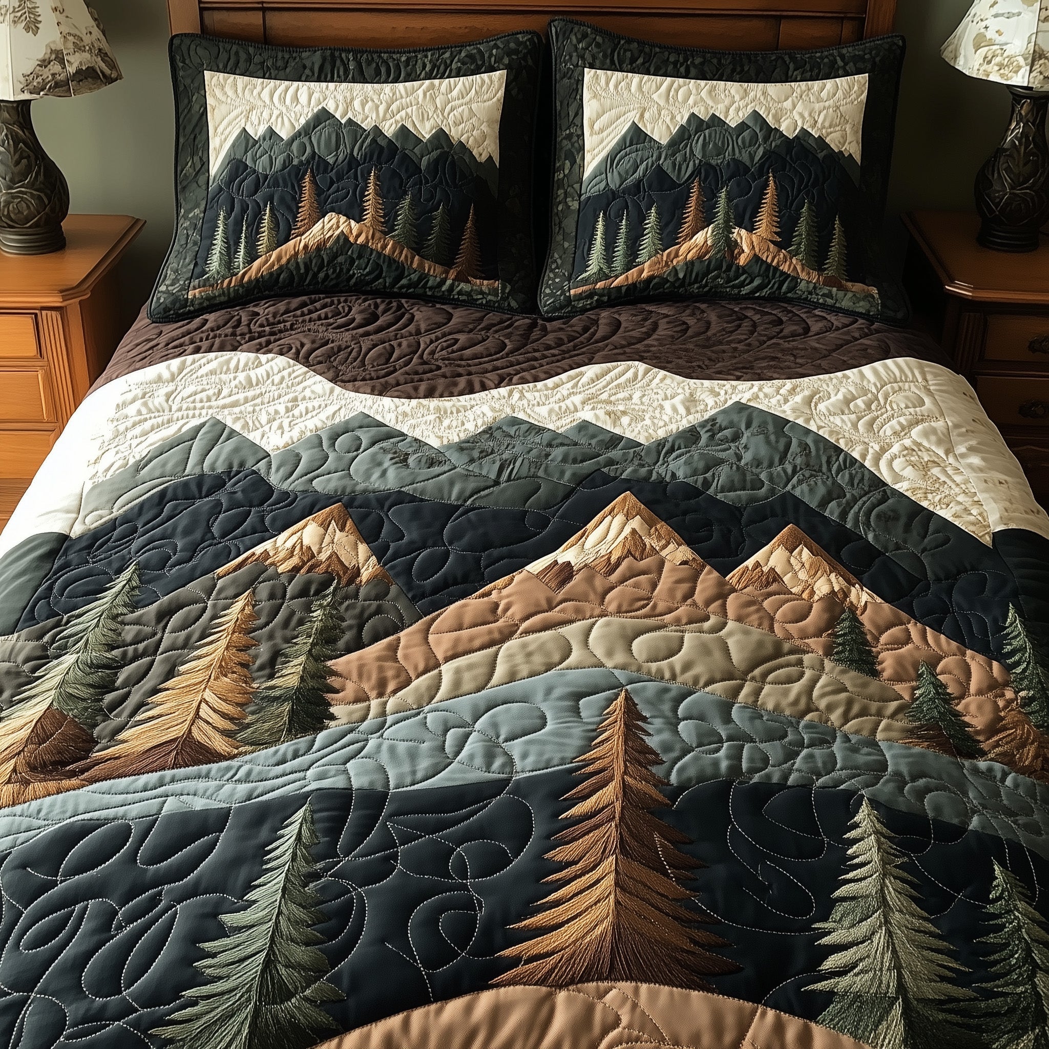 Mountain's Embrace 3-Piece Quilted Bedding Set GFTOTL3038