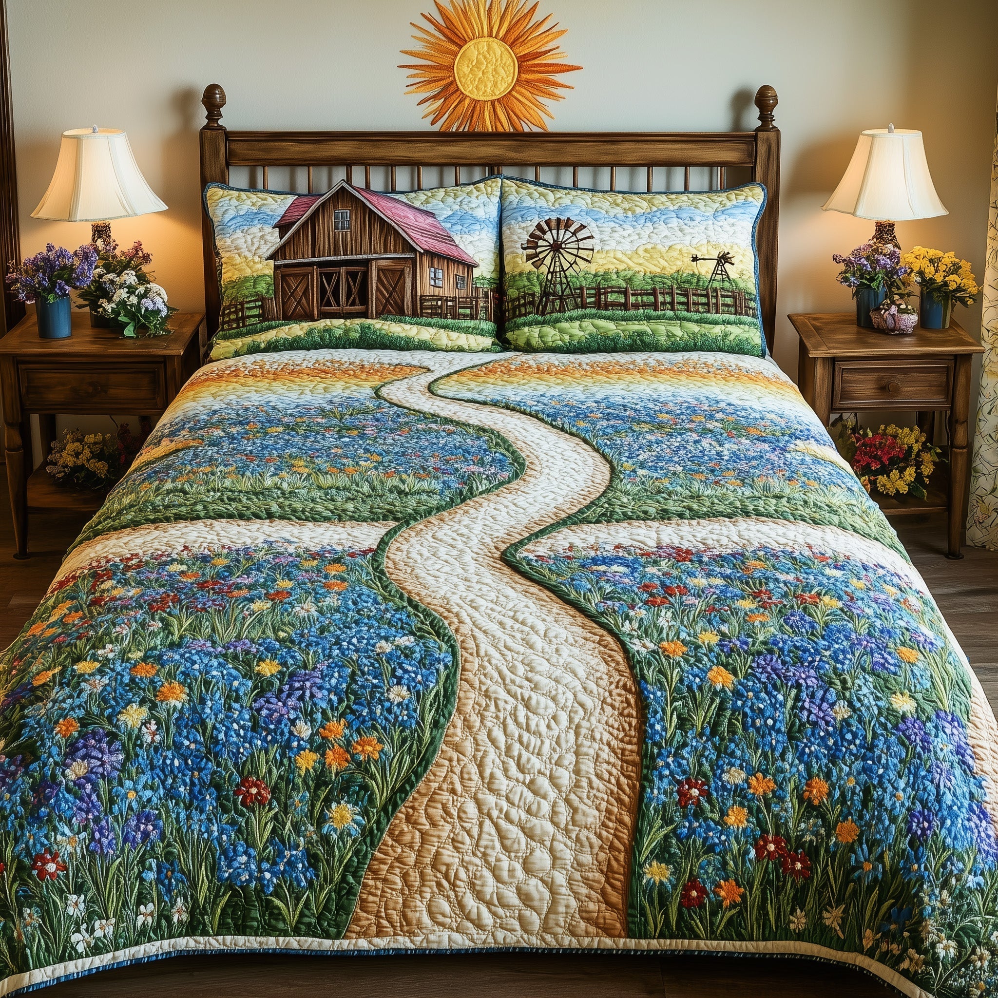 Bluebonnet Barn 3-Piece Quilted Bedding Set GFTOTL3058