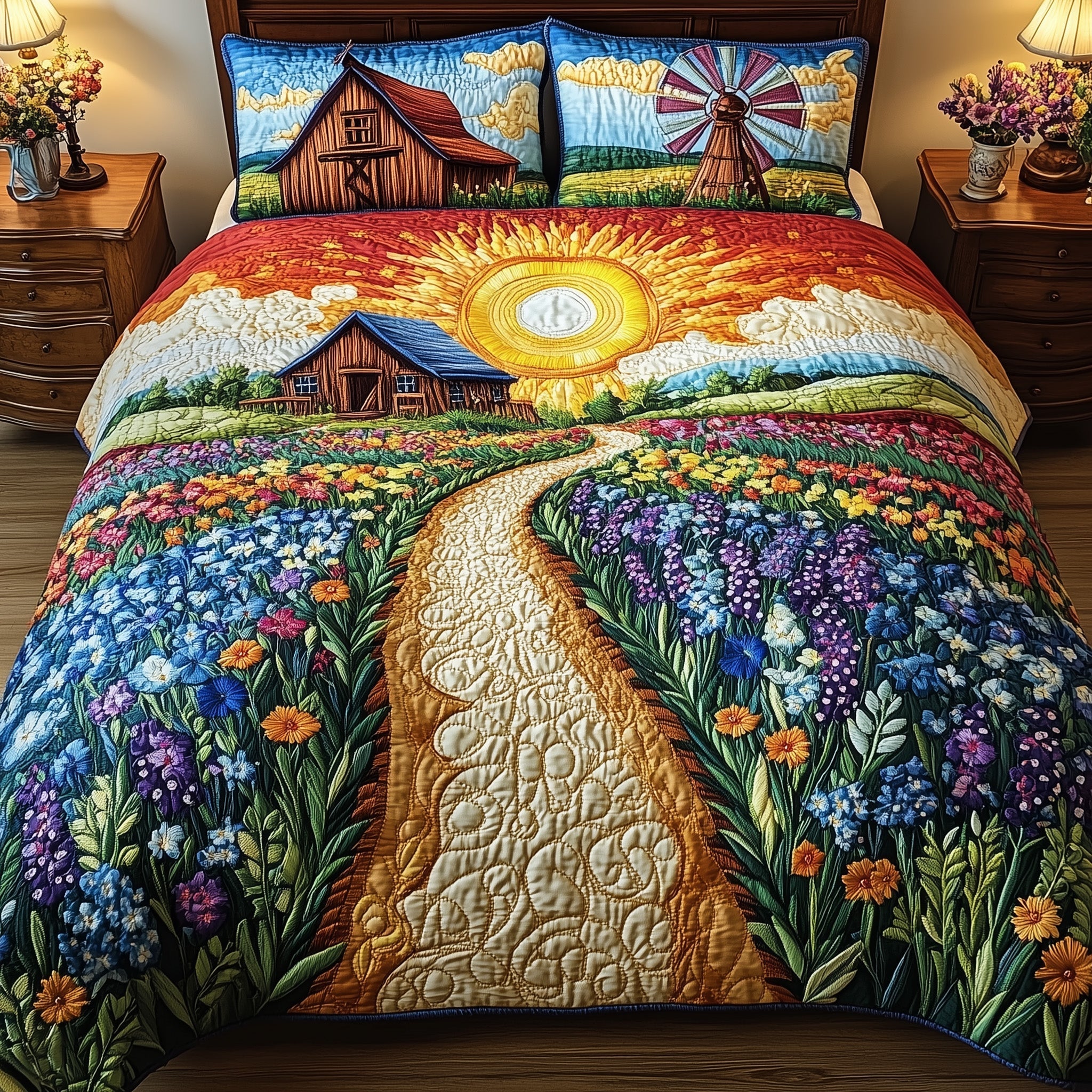Bluebonnet Barn 3-Piece Quilted Bedding Set GFTOTL3059