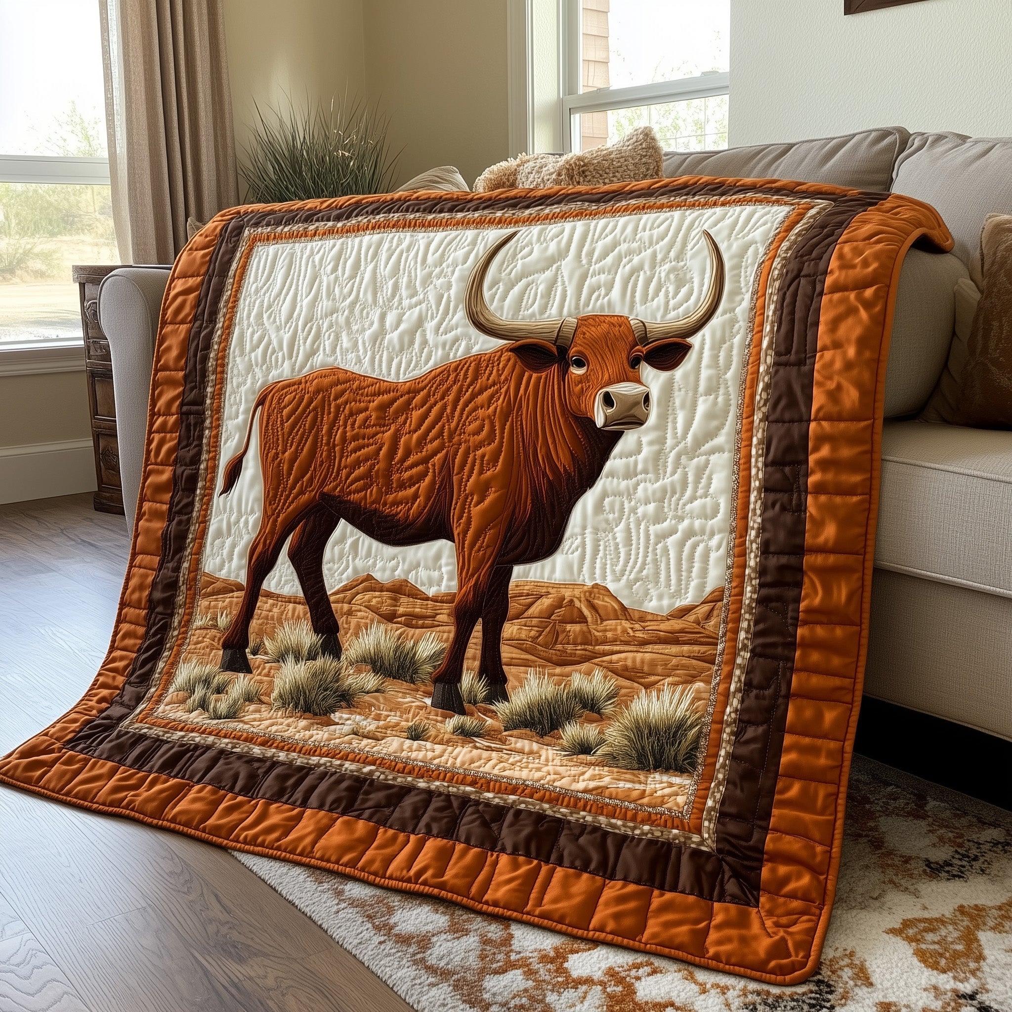 Longhorn Quilted Blanket GFTOTL3112