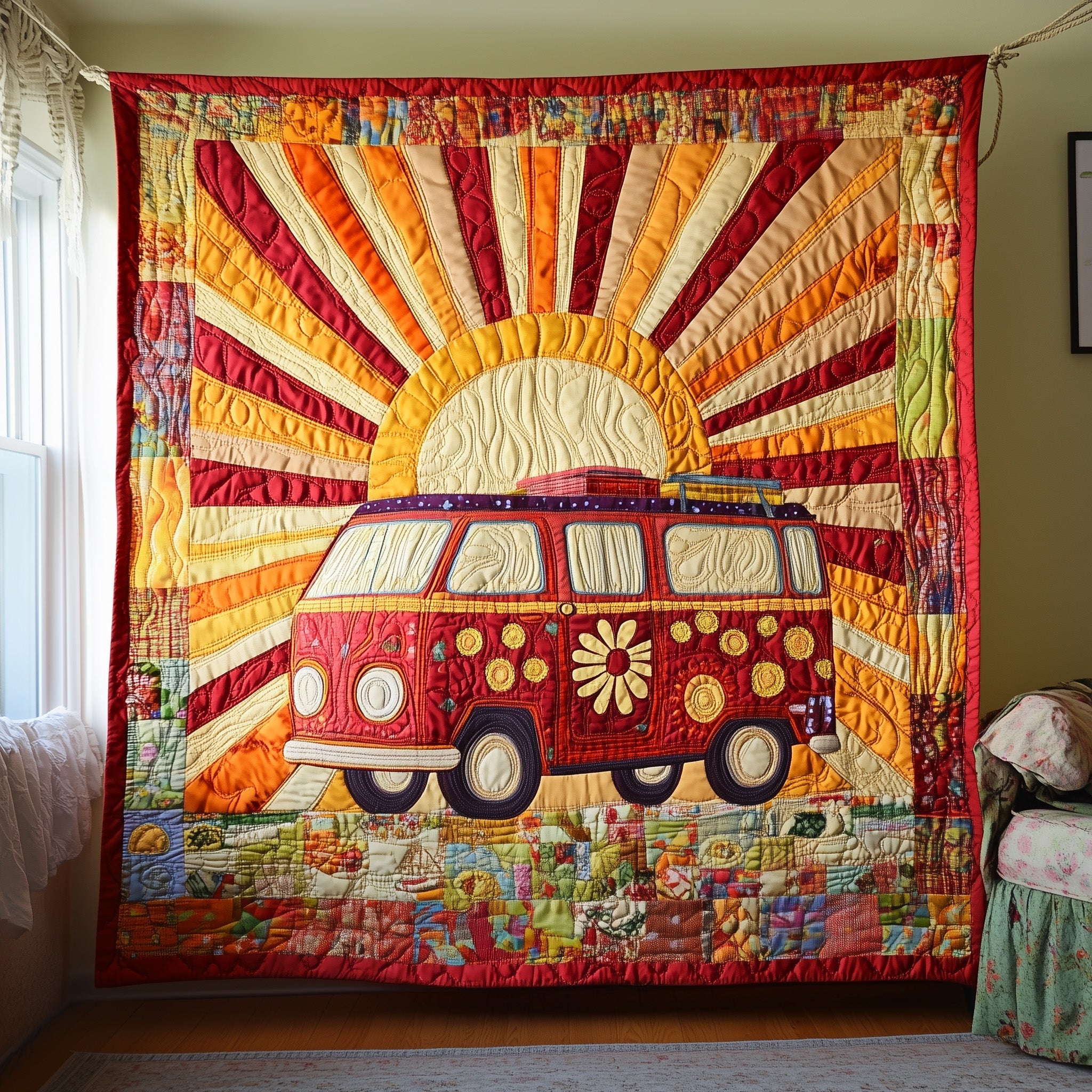 Cheerful Journey Quilted Blanket GFTOTL3127