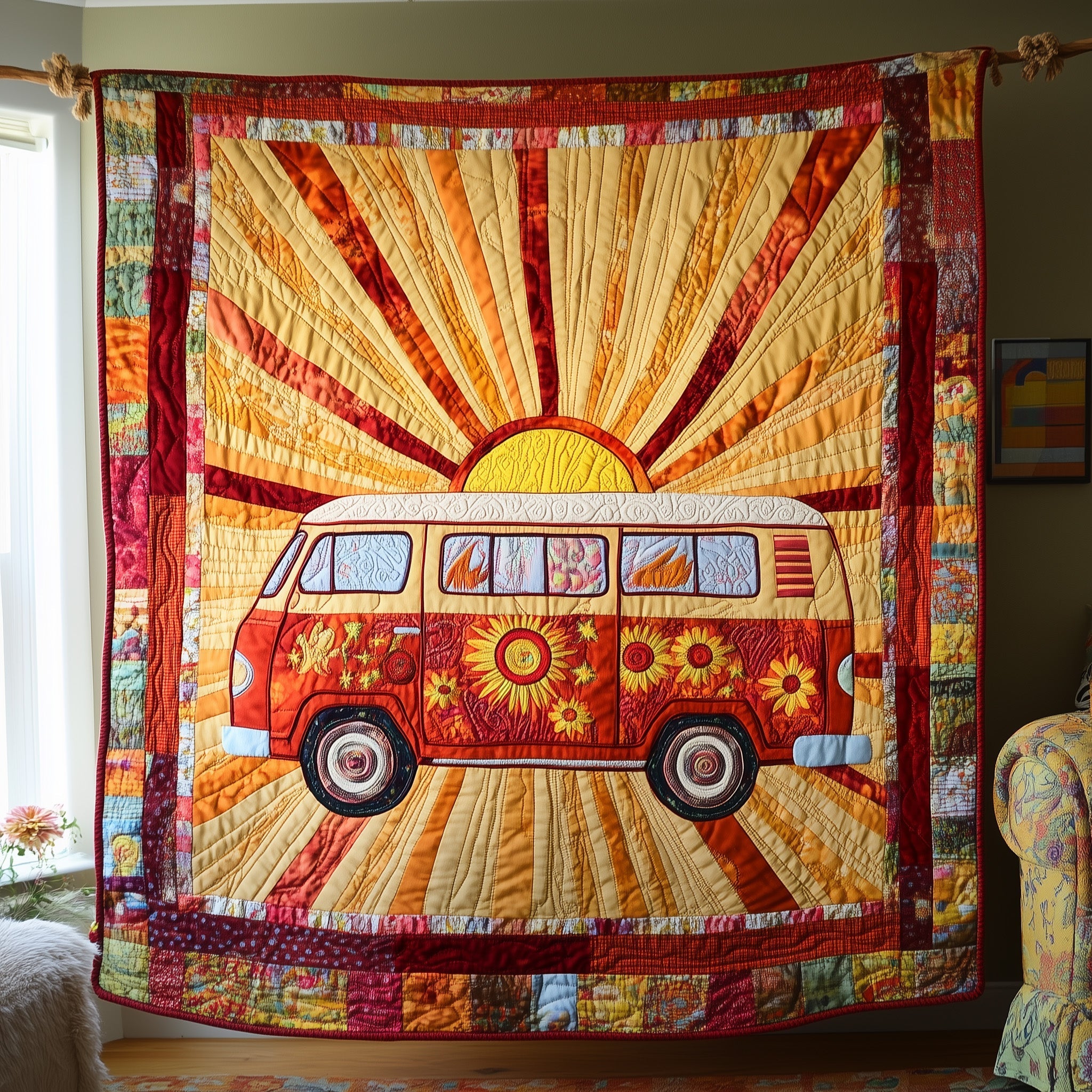 Cheerful Journey Quilted Blanket GFTOTL3128