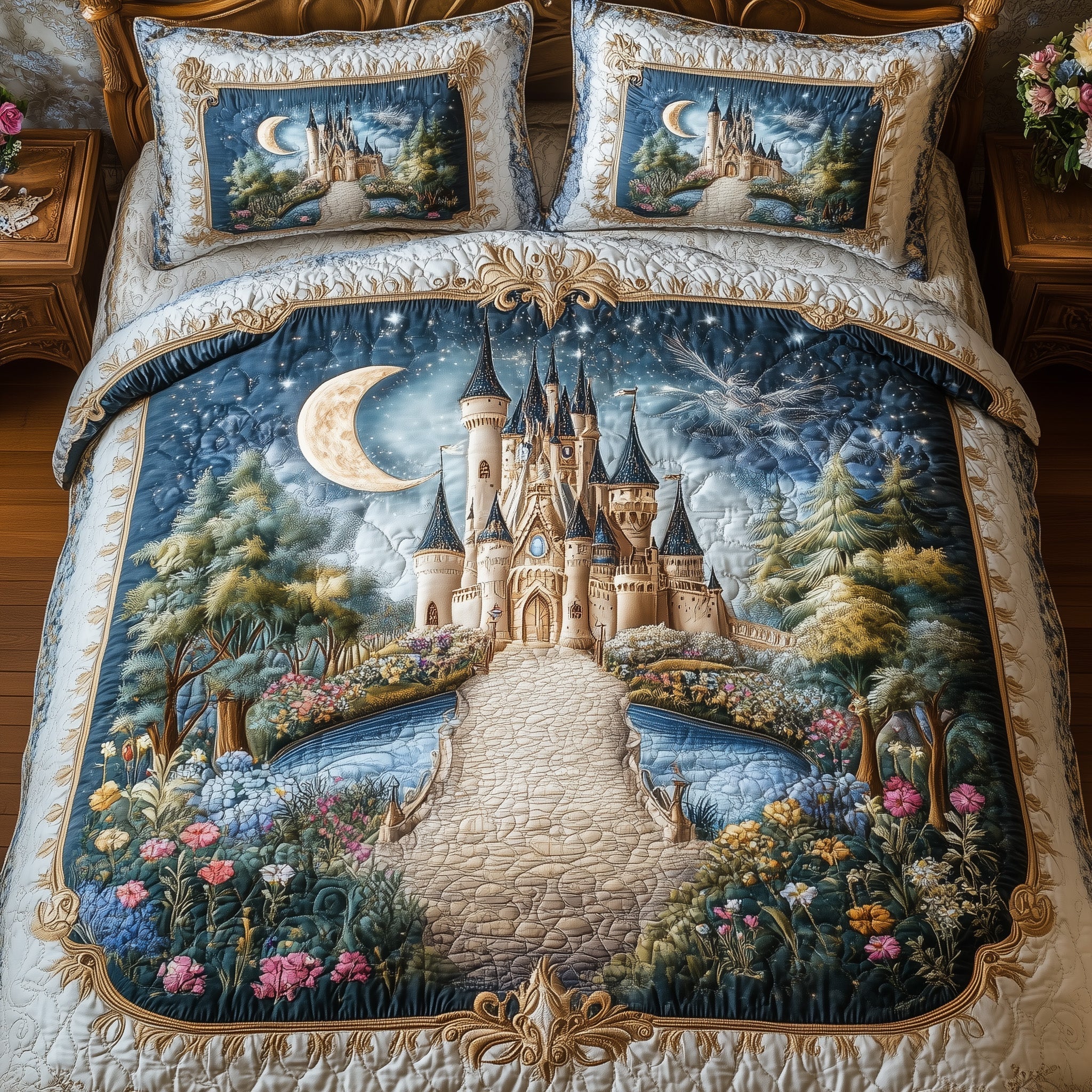 Fairytale Castle 3-Piece Quilted Bedding Set GFTOTL3262