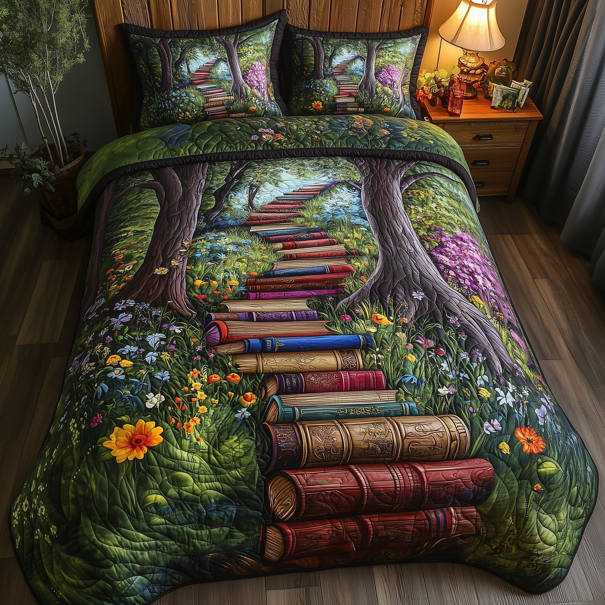 Librarians Escape 3-Piece Quilted Bedding Set GFTOTL3265