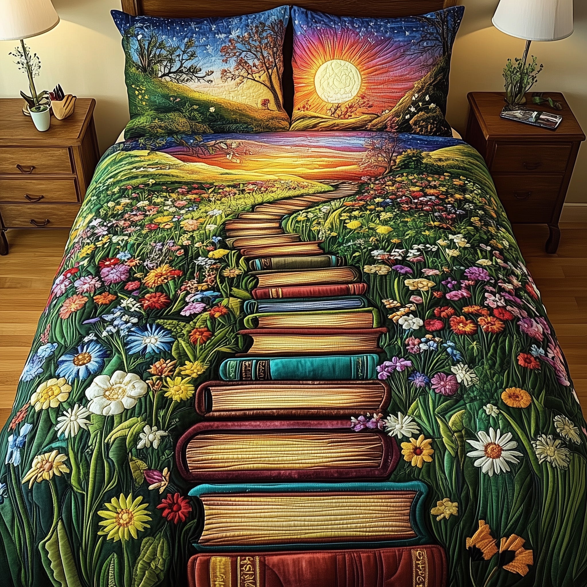 Librarians Escape 3-Piece Quilted Bedding Set GFTOTL3266