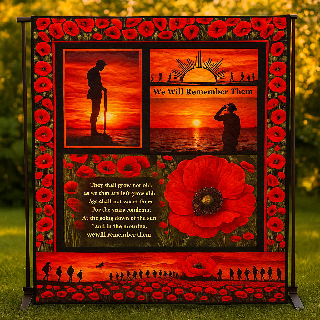We Will Remember Quilted Blanket GFTOTL3362