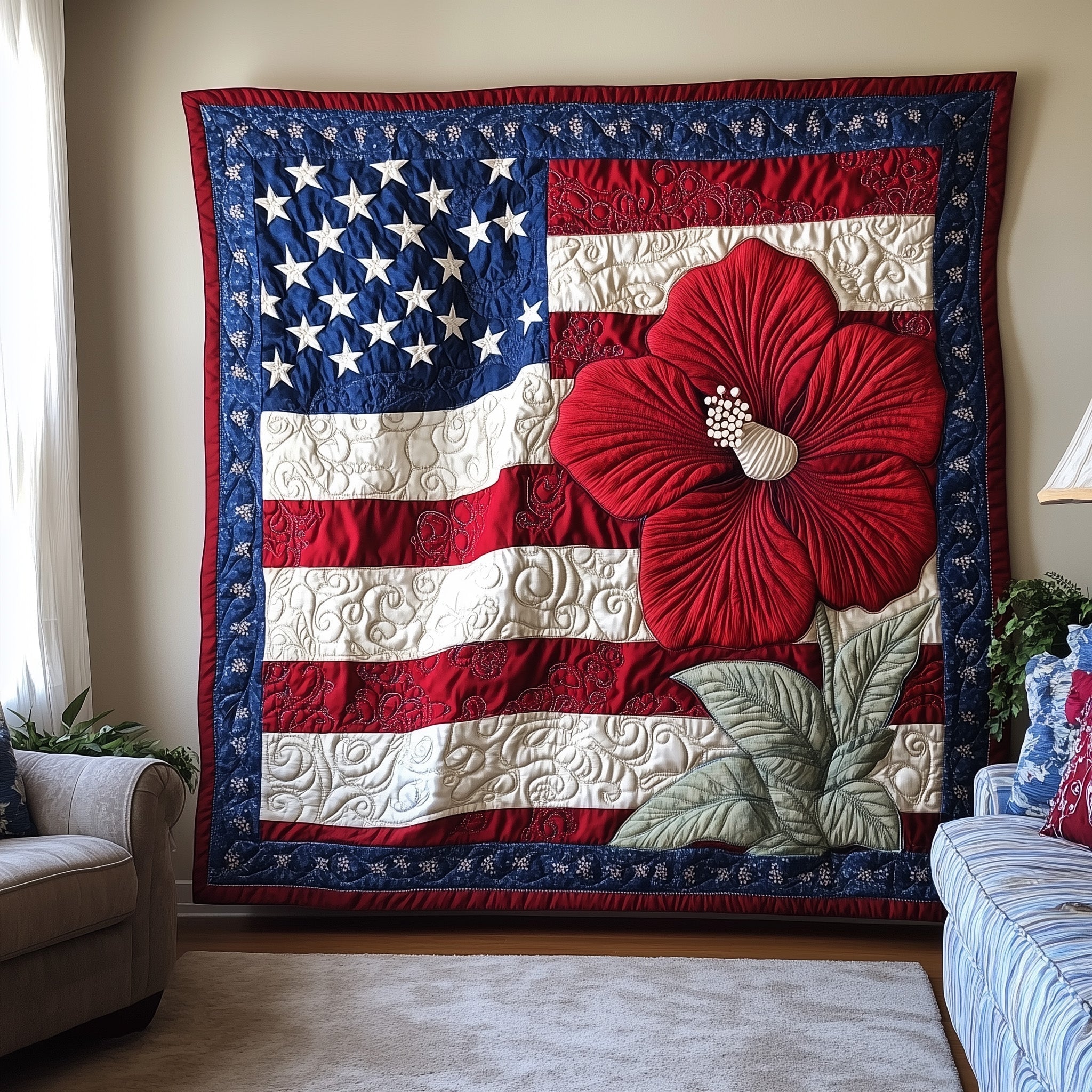 American Blossom Quilted Blanket GFTOTL3530