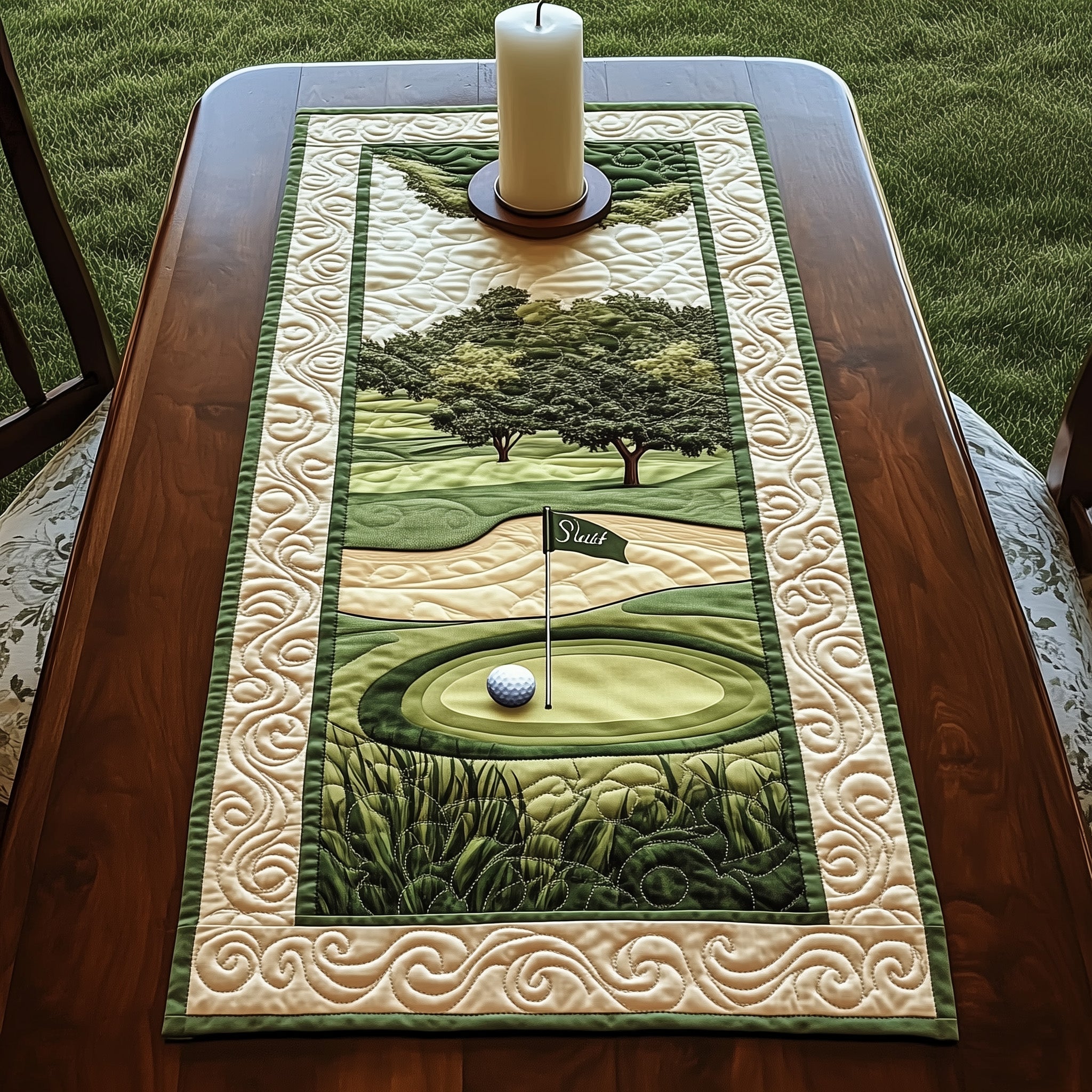 Fairway Dreams Quilted Table Runner GFTOTL3583
