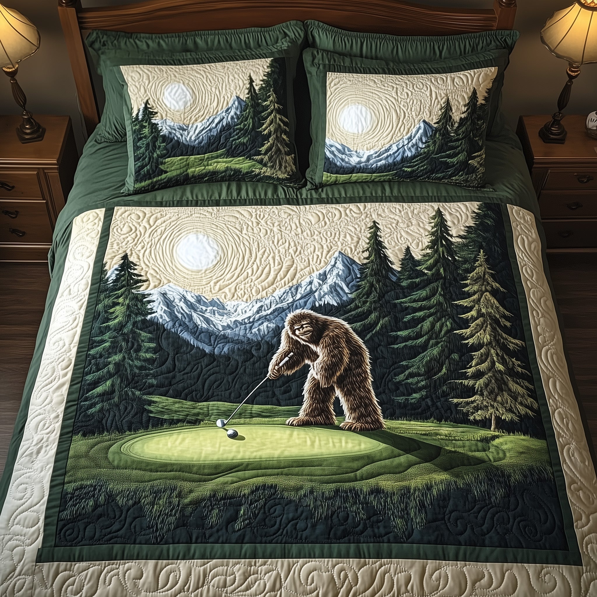 Bogey Putt 3-Piece Quilted Bedding Set GFTOTL3637