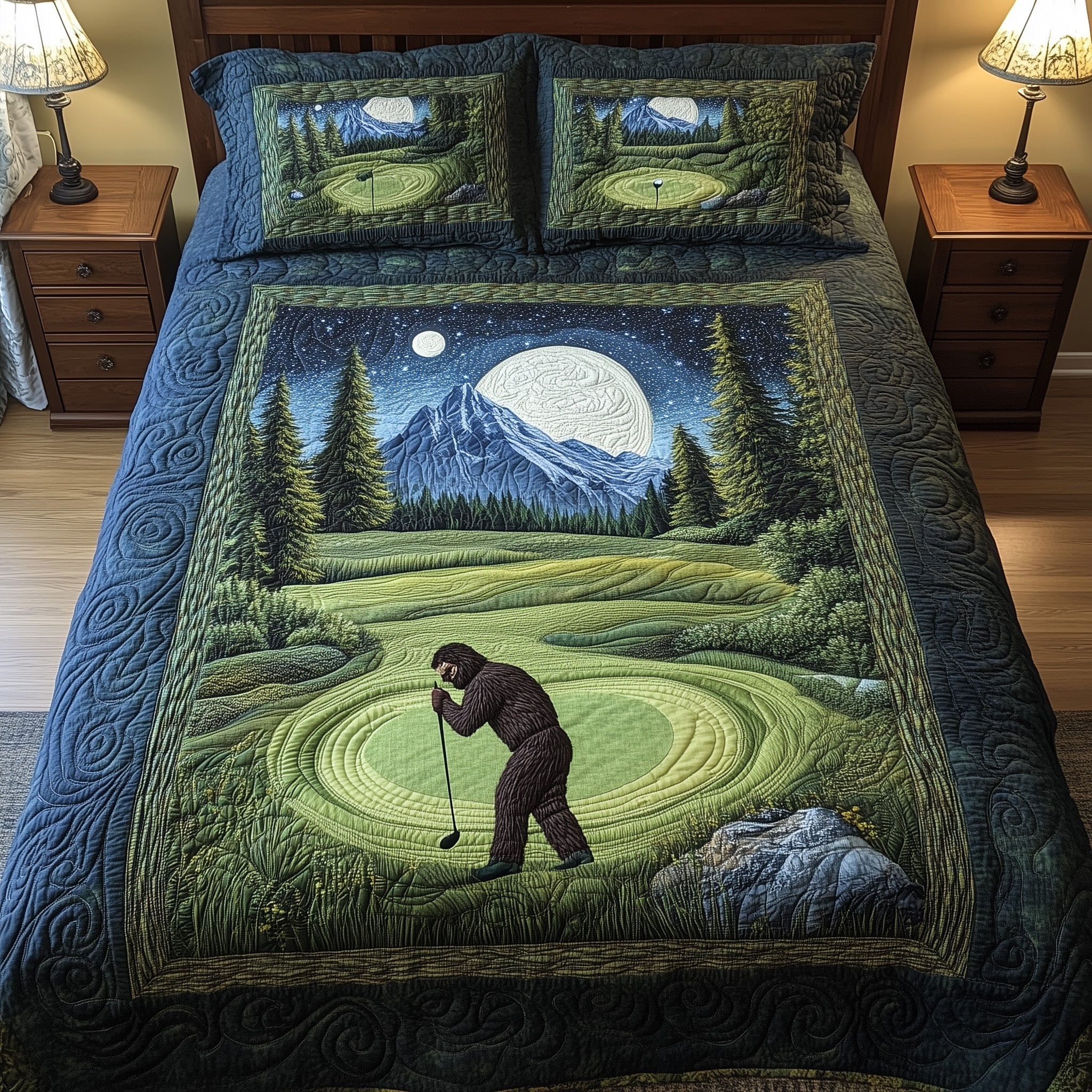 Bogey Putt 3-Piece Quilted Bedding Set GFTOTL3646