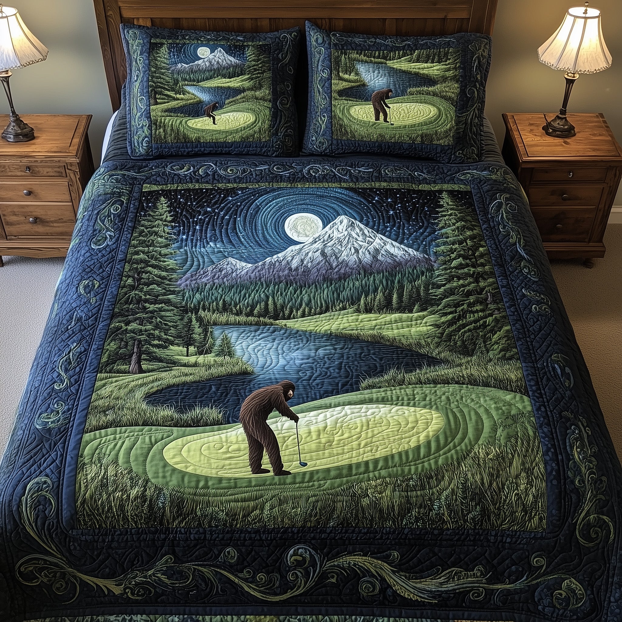 Bogey Putt 3-Piece Quilted Bedding Set GFTOTL3647