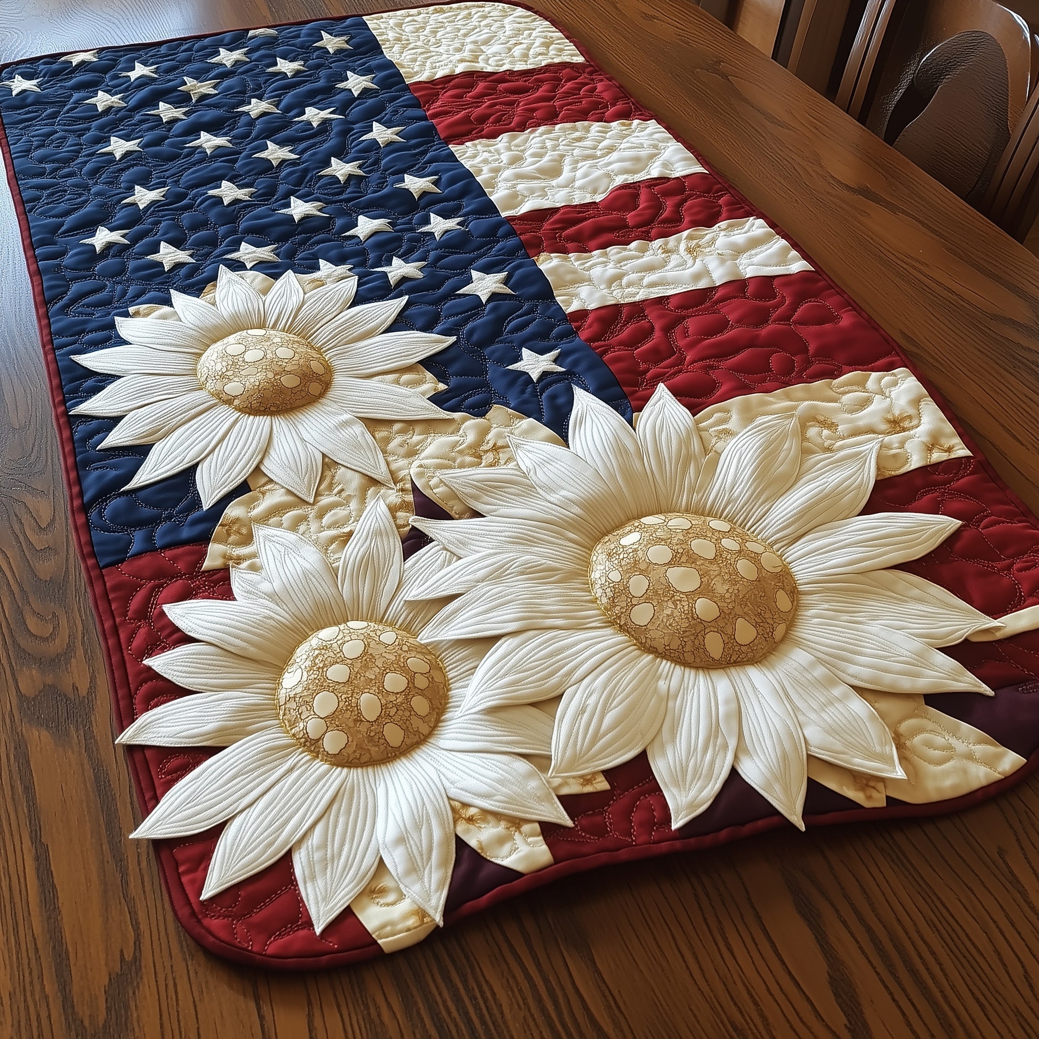 Floral American Quilted Table Runner GFTOTL3711