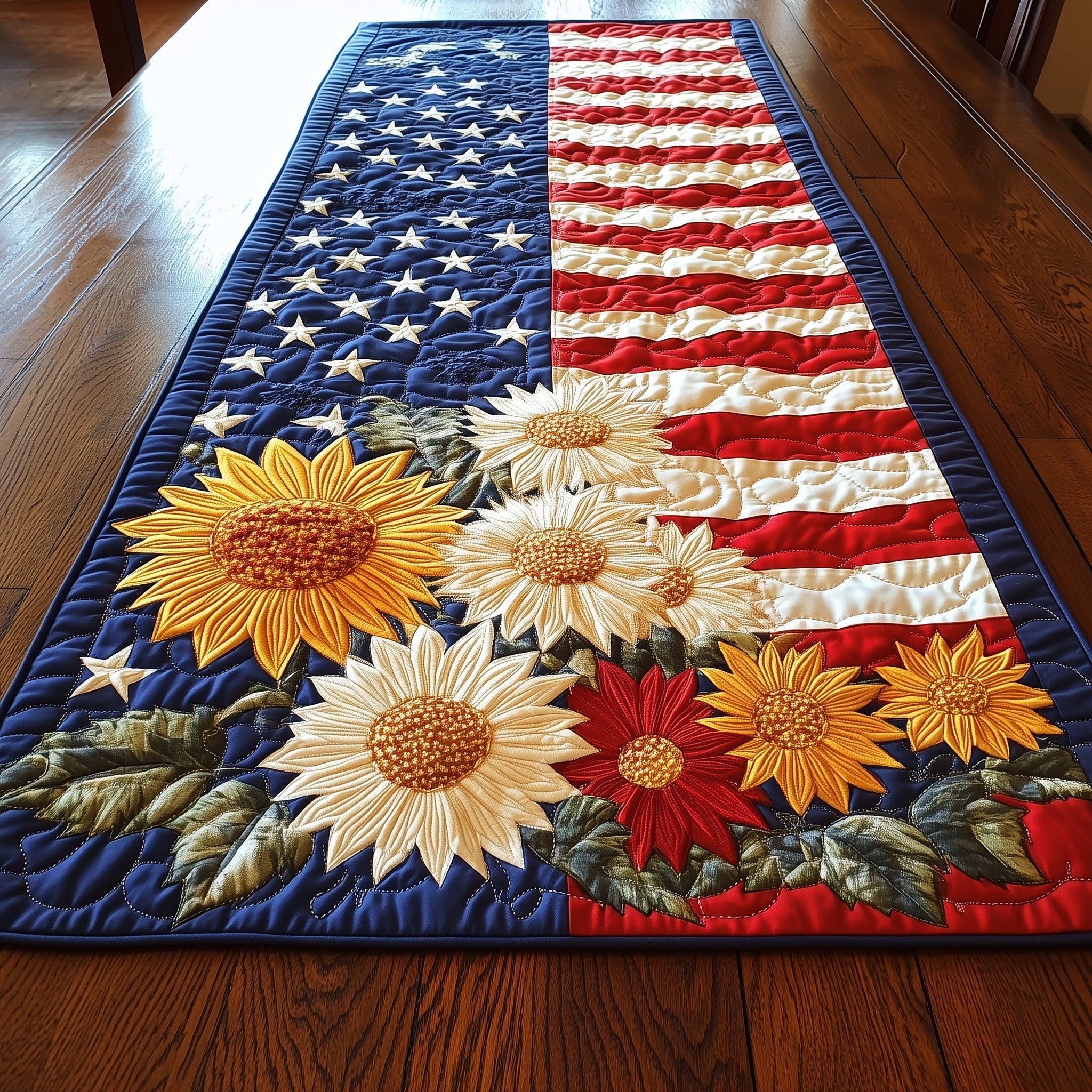 Floral American Quilted Table Runner GFTOTL3718