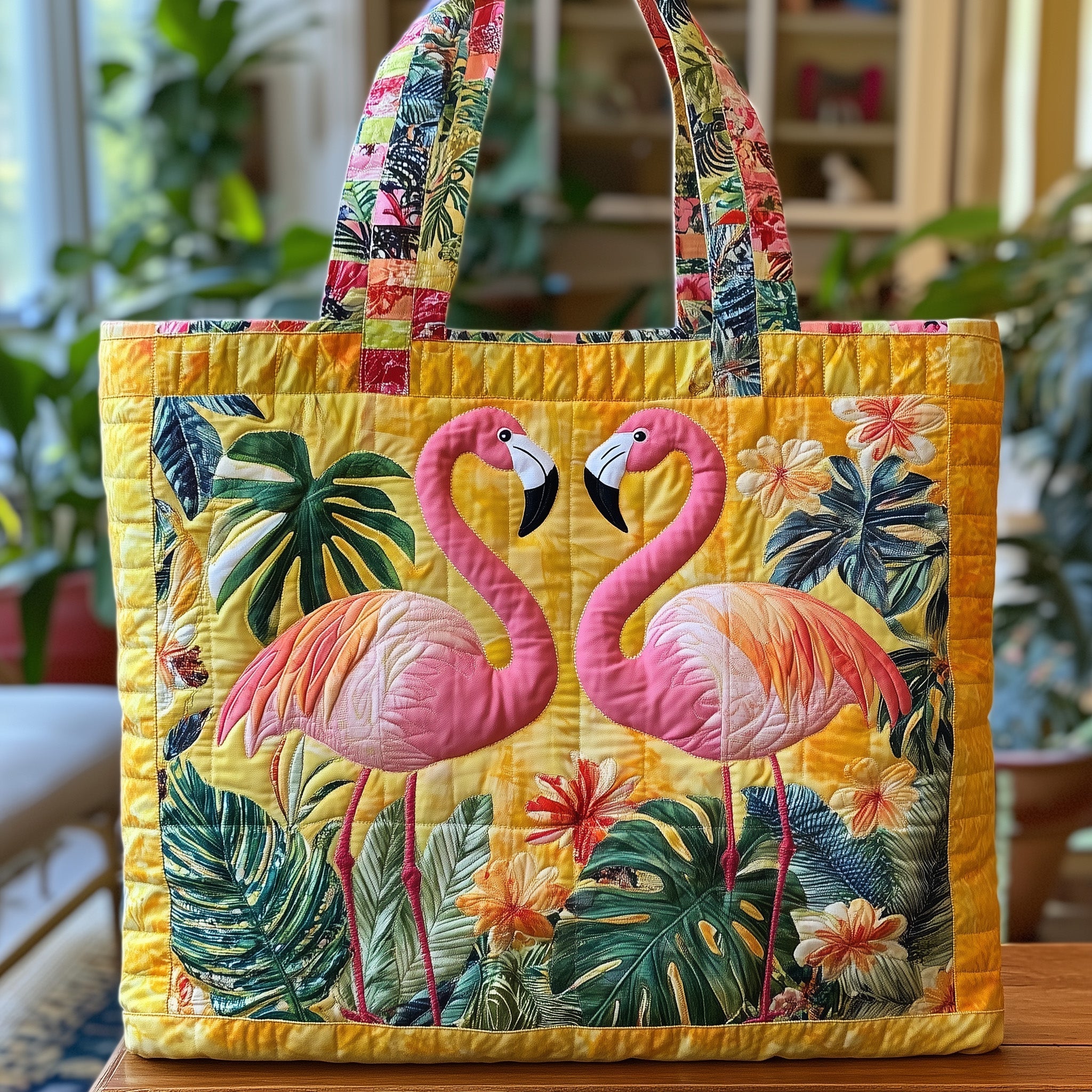Tropical Couple Quilted Tote Bag GFTOTL3762