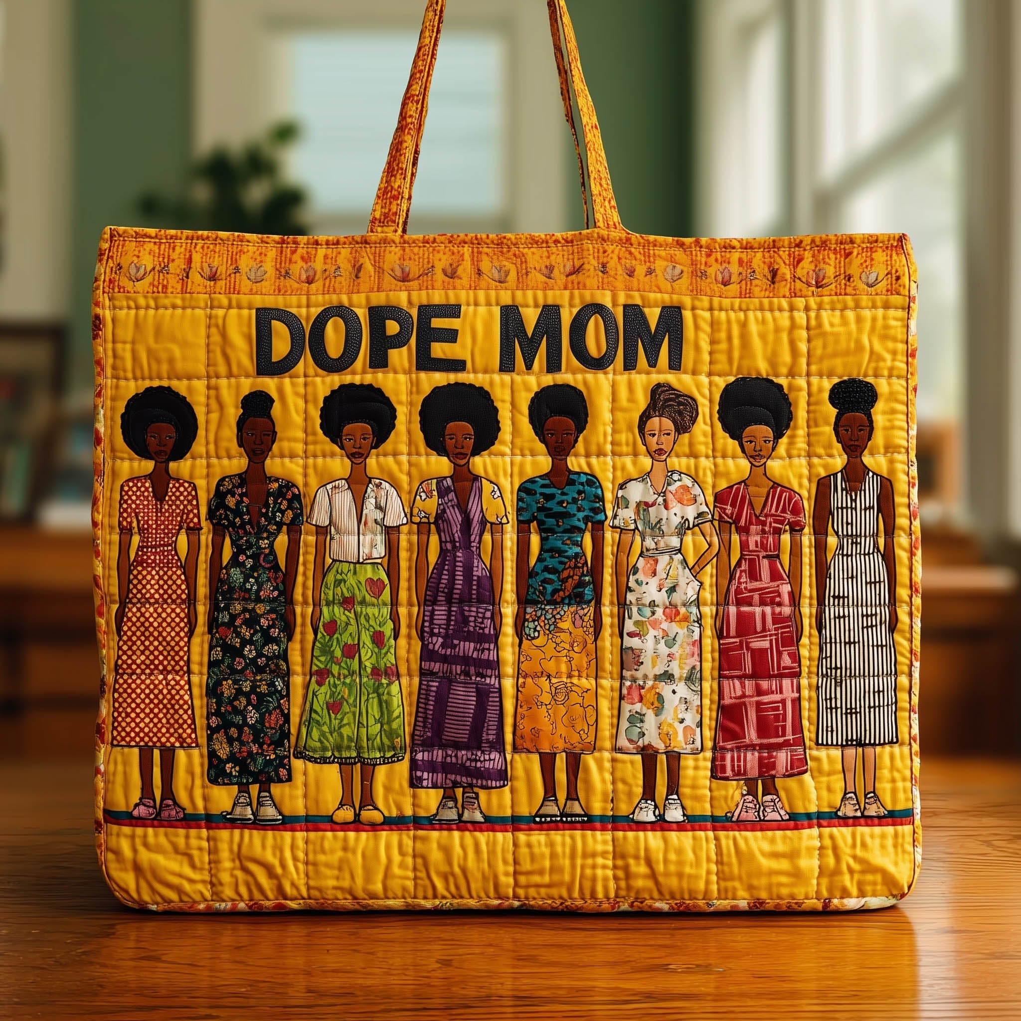 Dope Mom Quilted Tote Bag GFTOTL3856