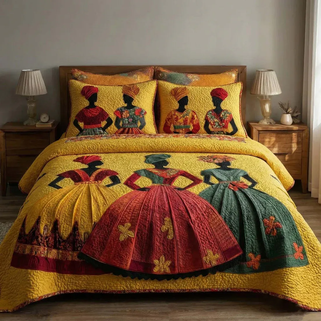 Soulbound Roots 3-Piece Quilted Bedding Set GFTOTL3868   