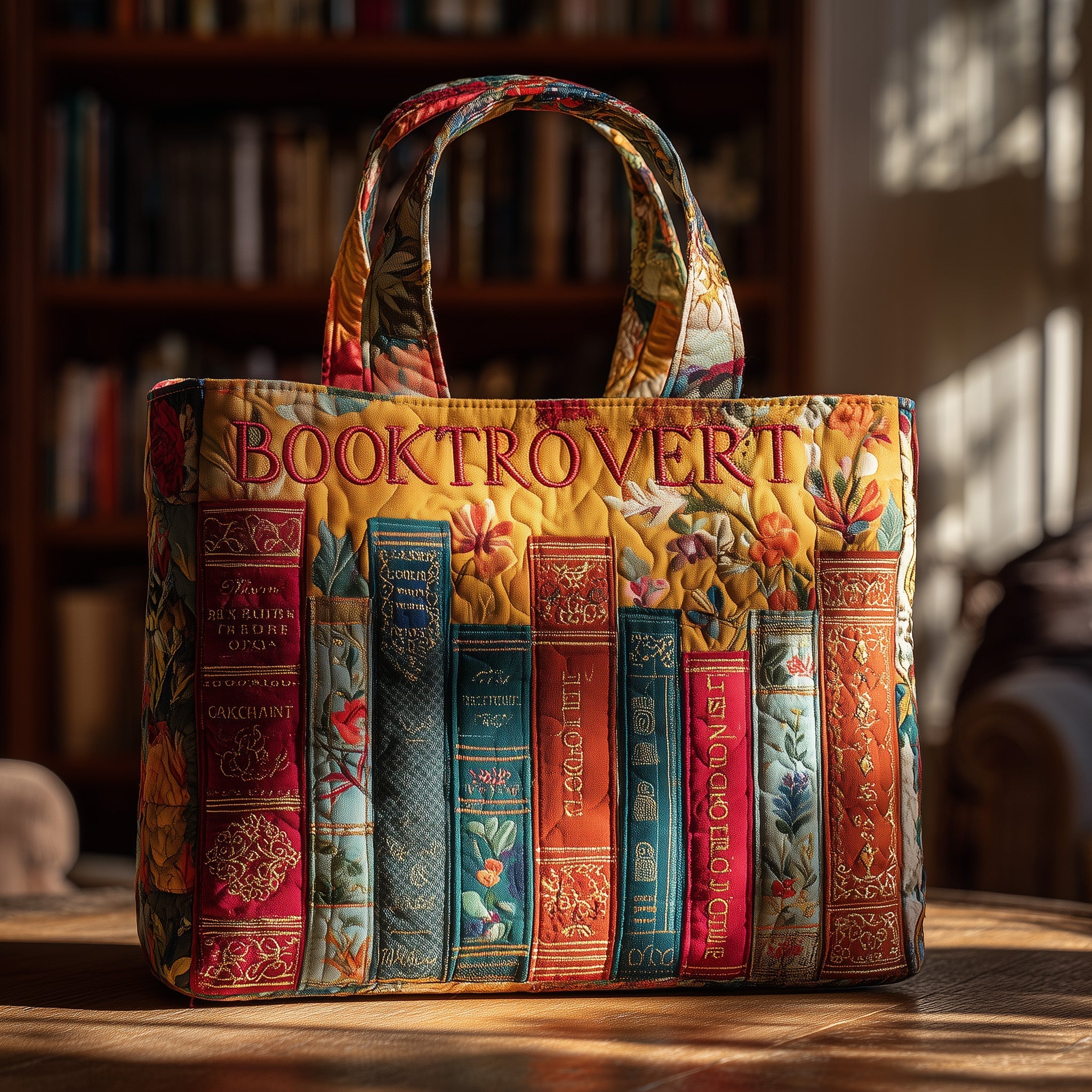 Booktrovert Quilted Tote Bag GFTOTL3921