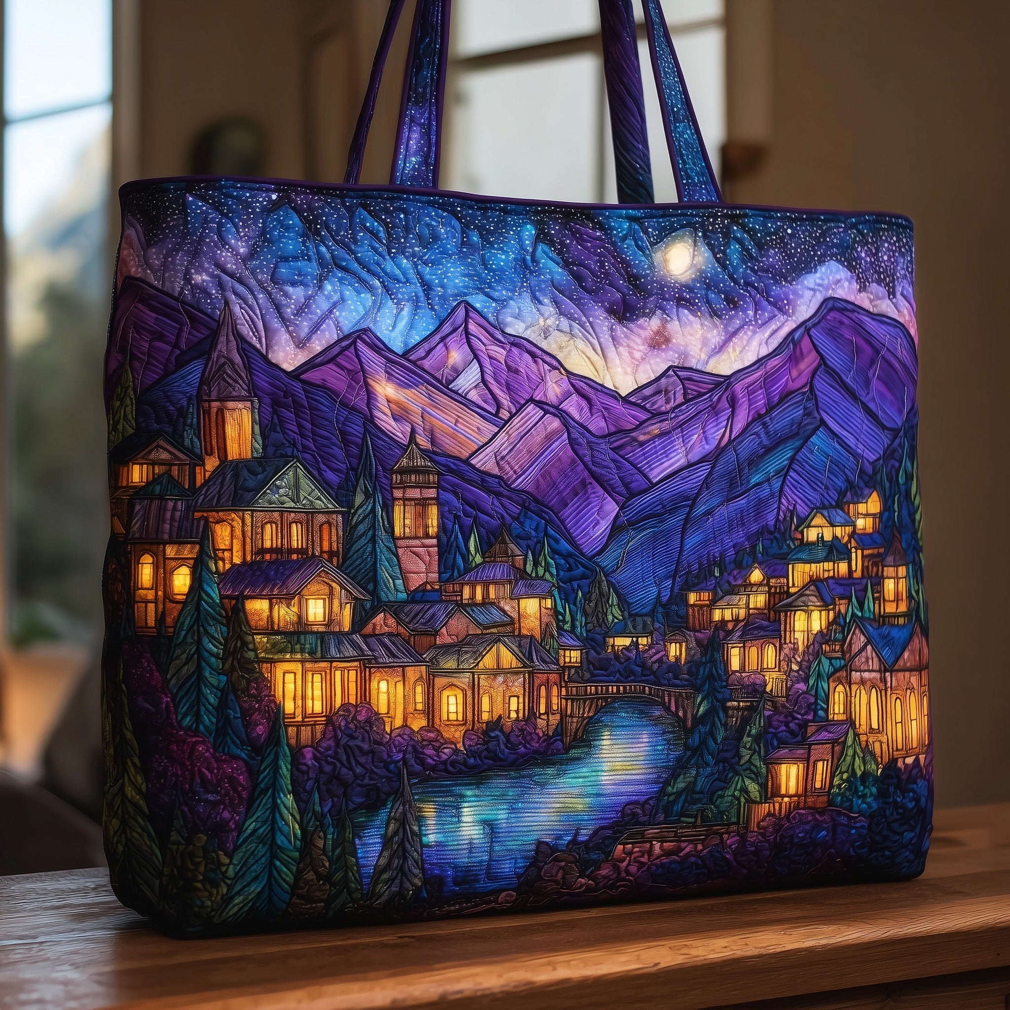 City of Starlight Quilted Tote Bag GFTOTL3927