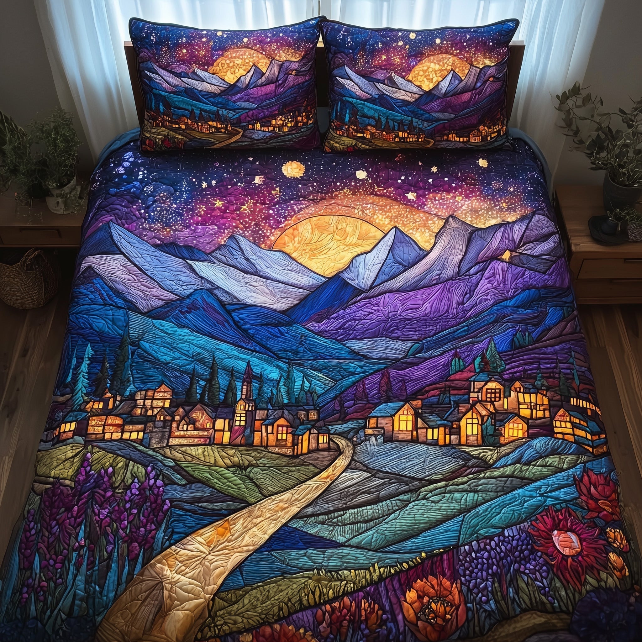 City of Starlight 3-Piece Quilted Bedding Set GFTOTL3931