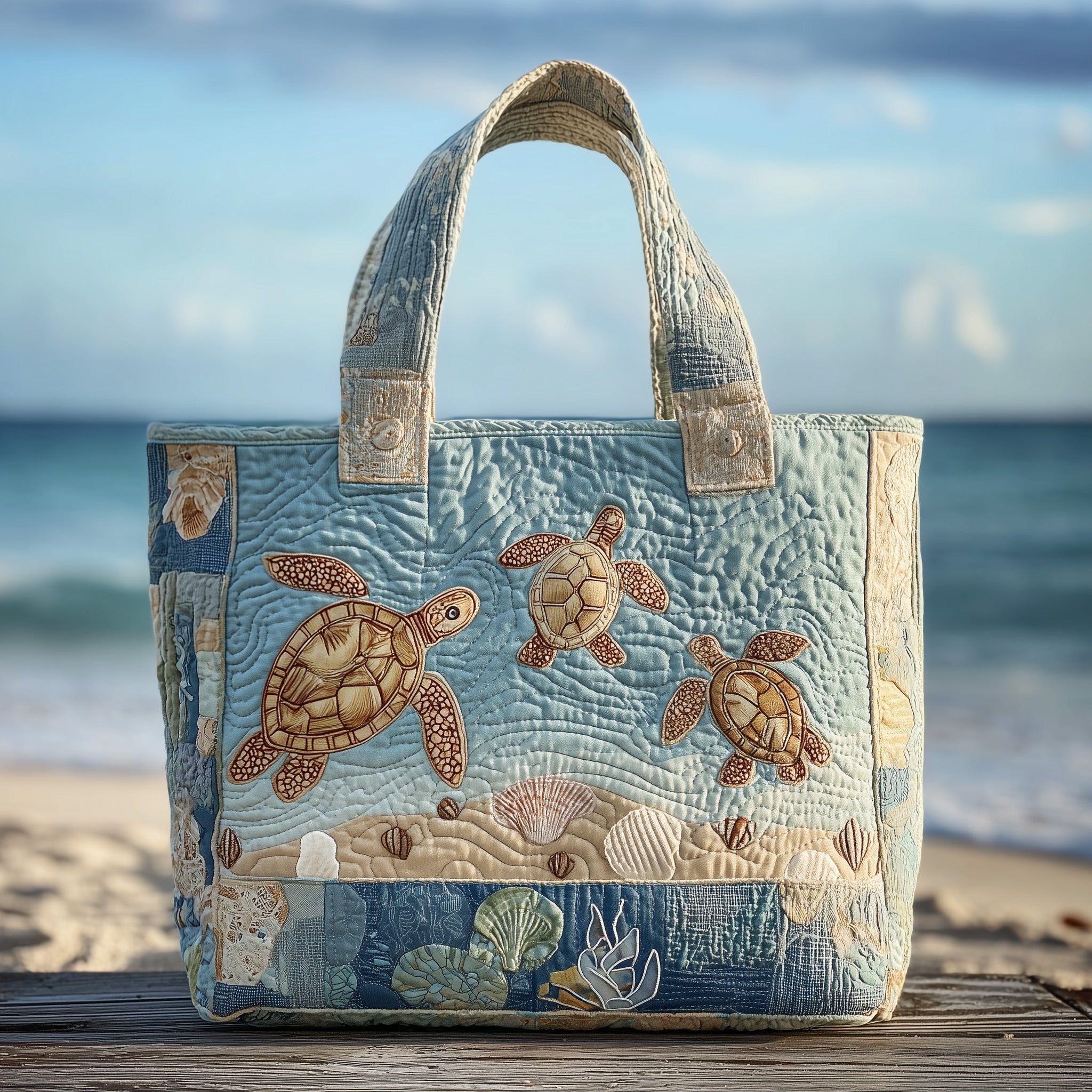 Coastal Breeze Quilted Tote Bag GFTOTL4284