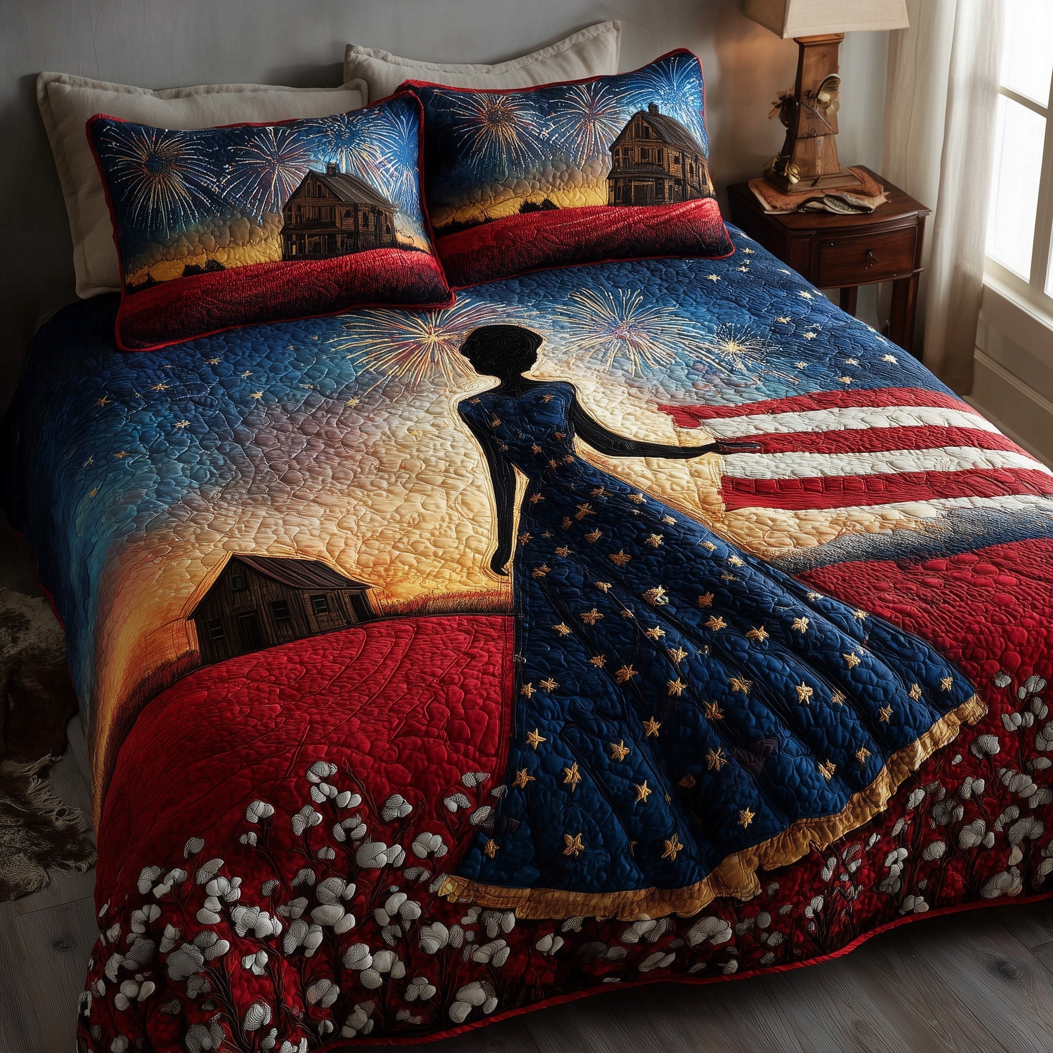 Blooming Grace 3-Piece Quilted Bedding Set GFTOTL4319