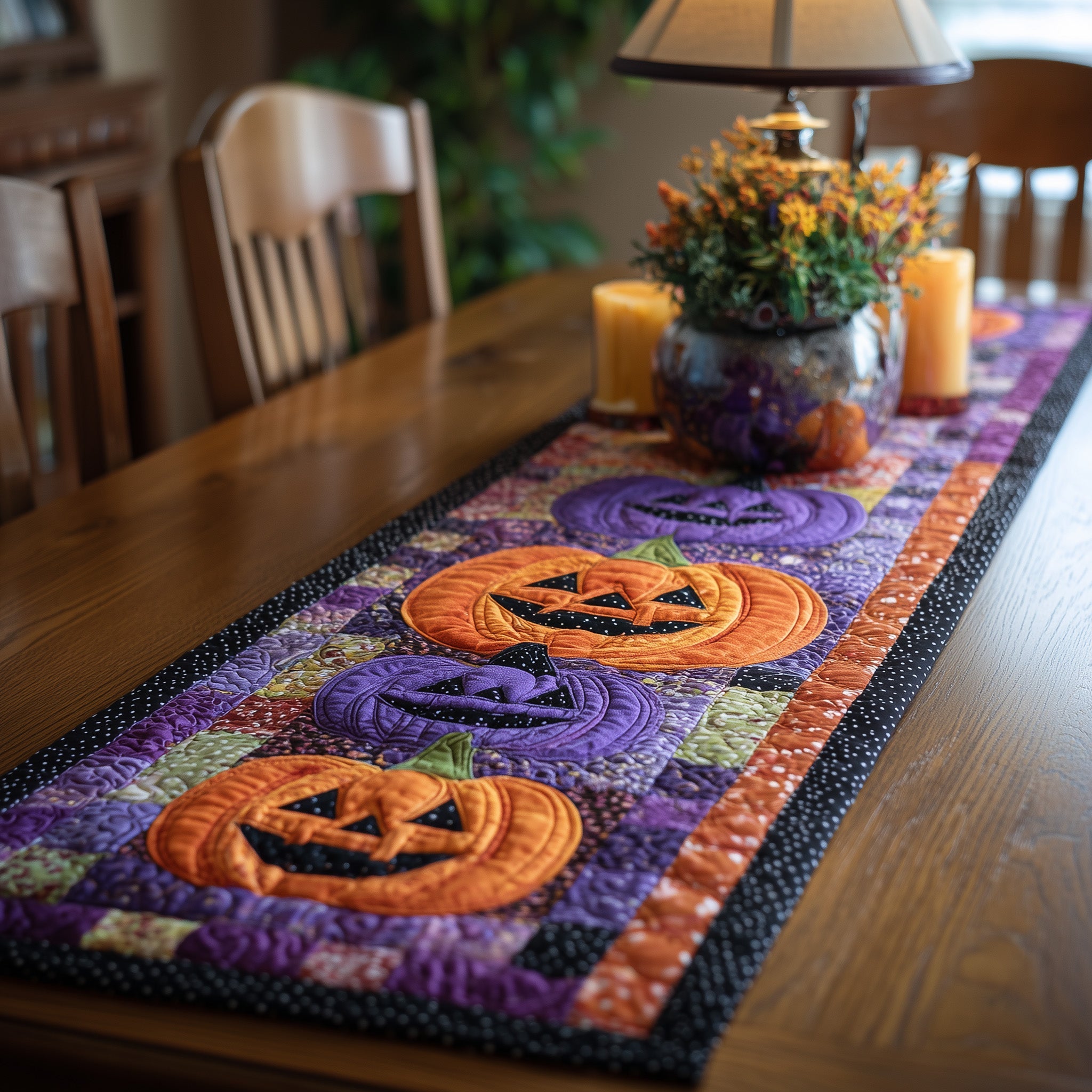 Pumpkin Spice Quilted Table Runner GFTOTL4543