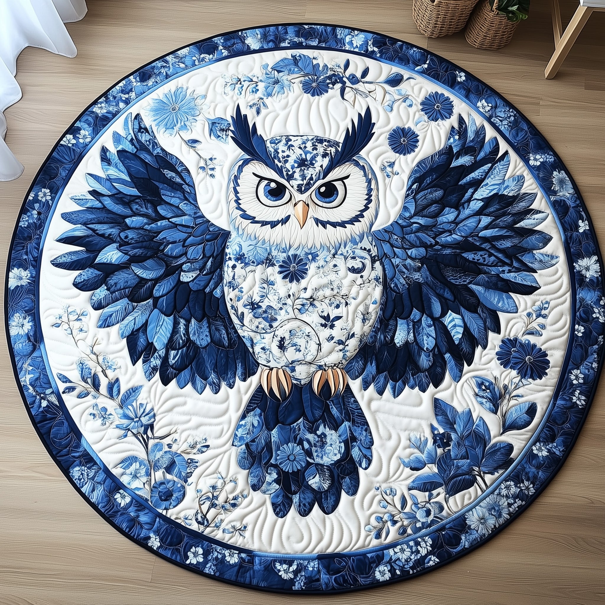 Mystic Night Owl Quilted Round Mat GFTOTL4665