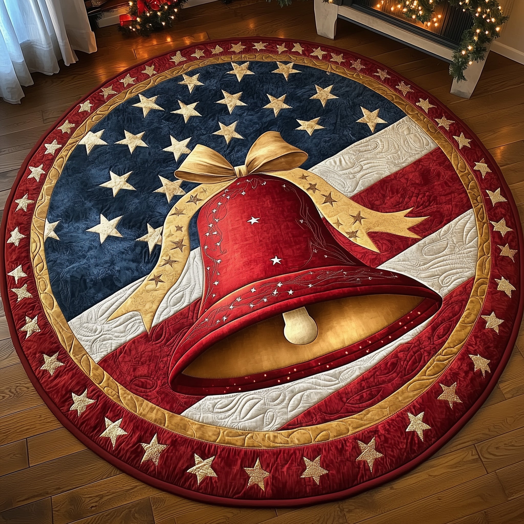 Festive Bell Quilted Round Mat GFTOTL4720