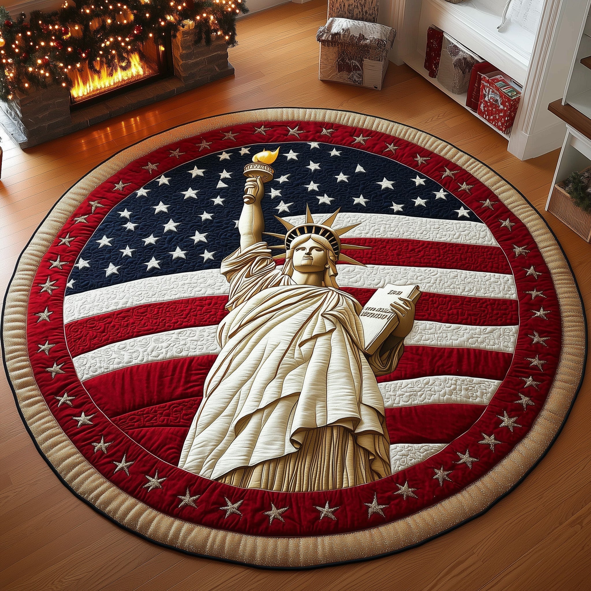 American Proud Quilted Round Mat GFTOTL4729