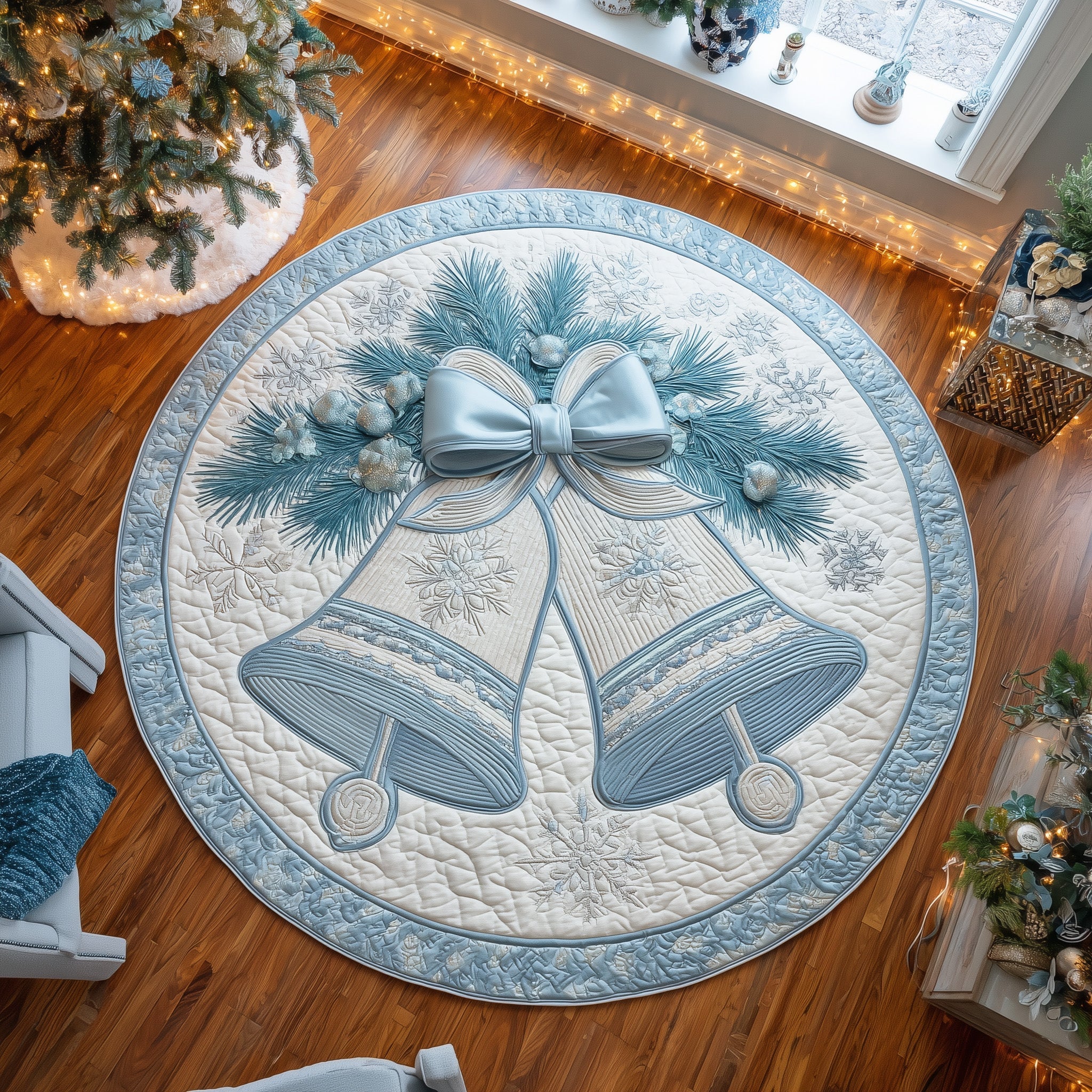 Bell in Blue Quilted Round Mat GFTOTL4734
