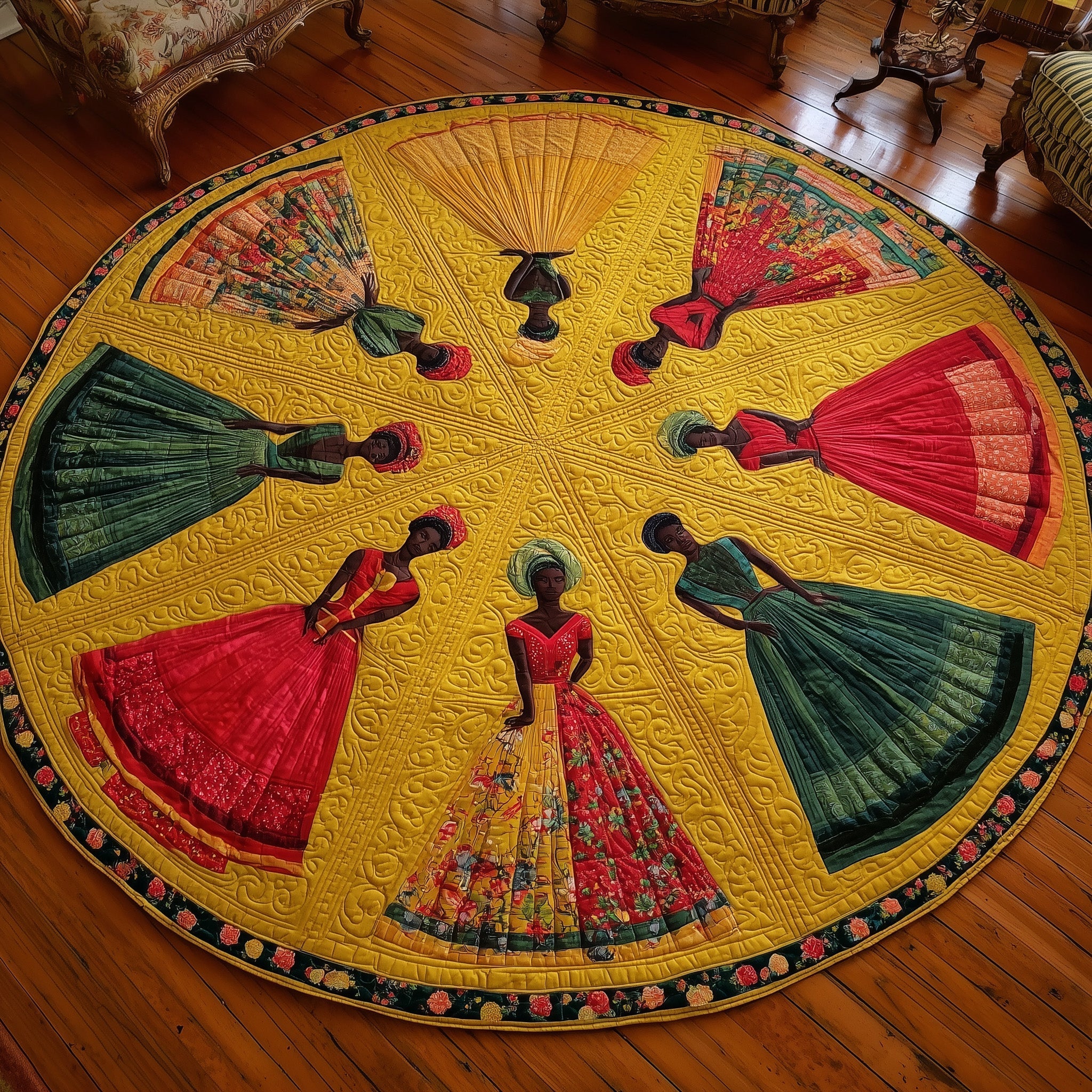 Soulbound Roots Quilted Round Mat GFTOTL4994