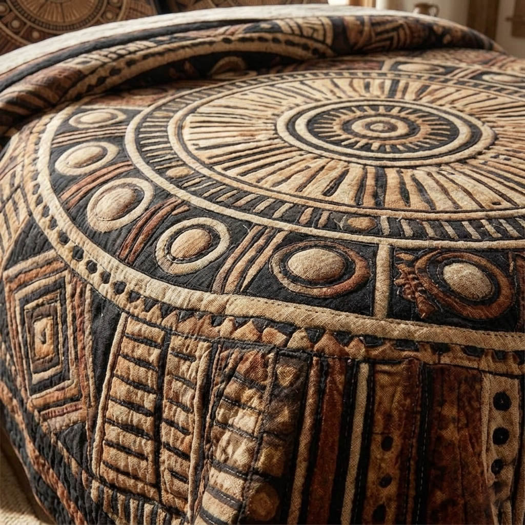 African Heritage 3-Piece Quilted Bedding Set GFTOTL5352
