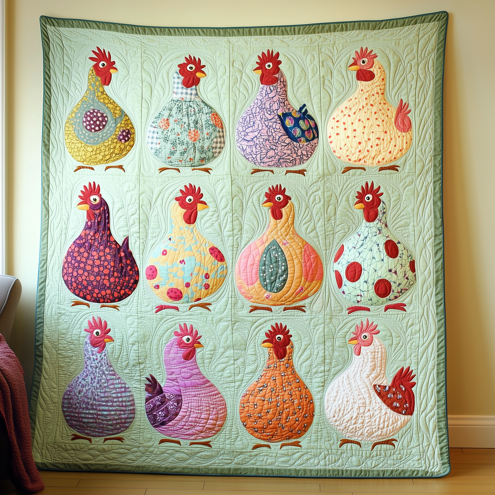 Hens Quilted Blanket GFTOTL556