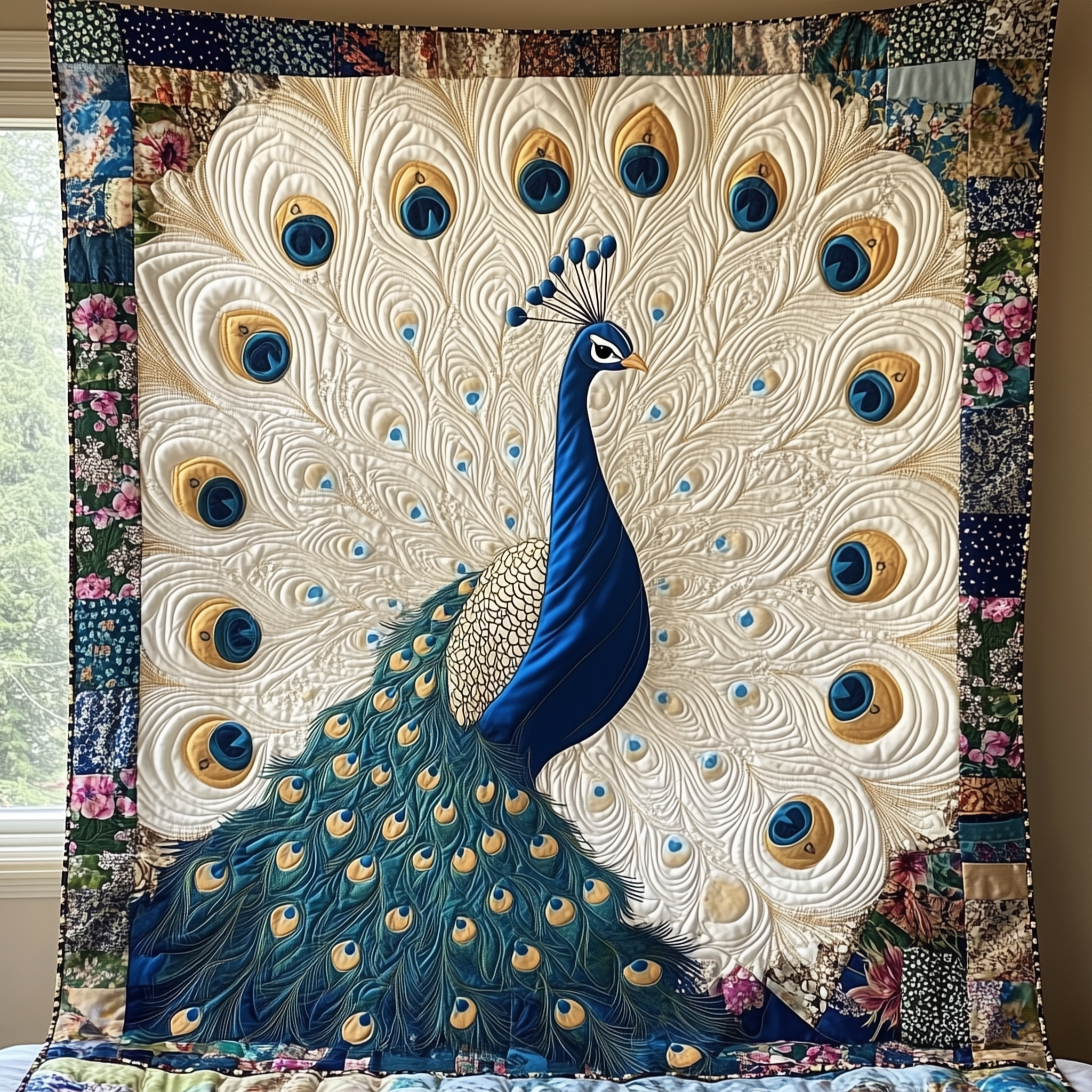 Peacock Quilted Blanket GFTOTL714