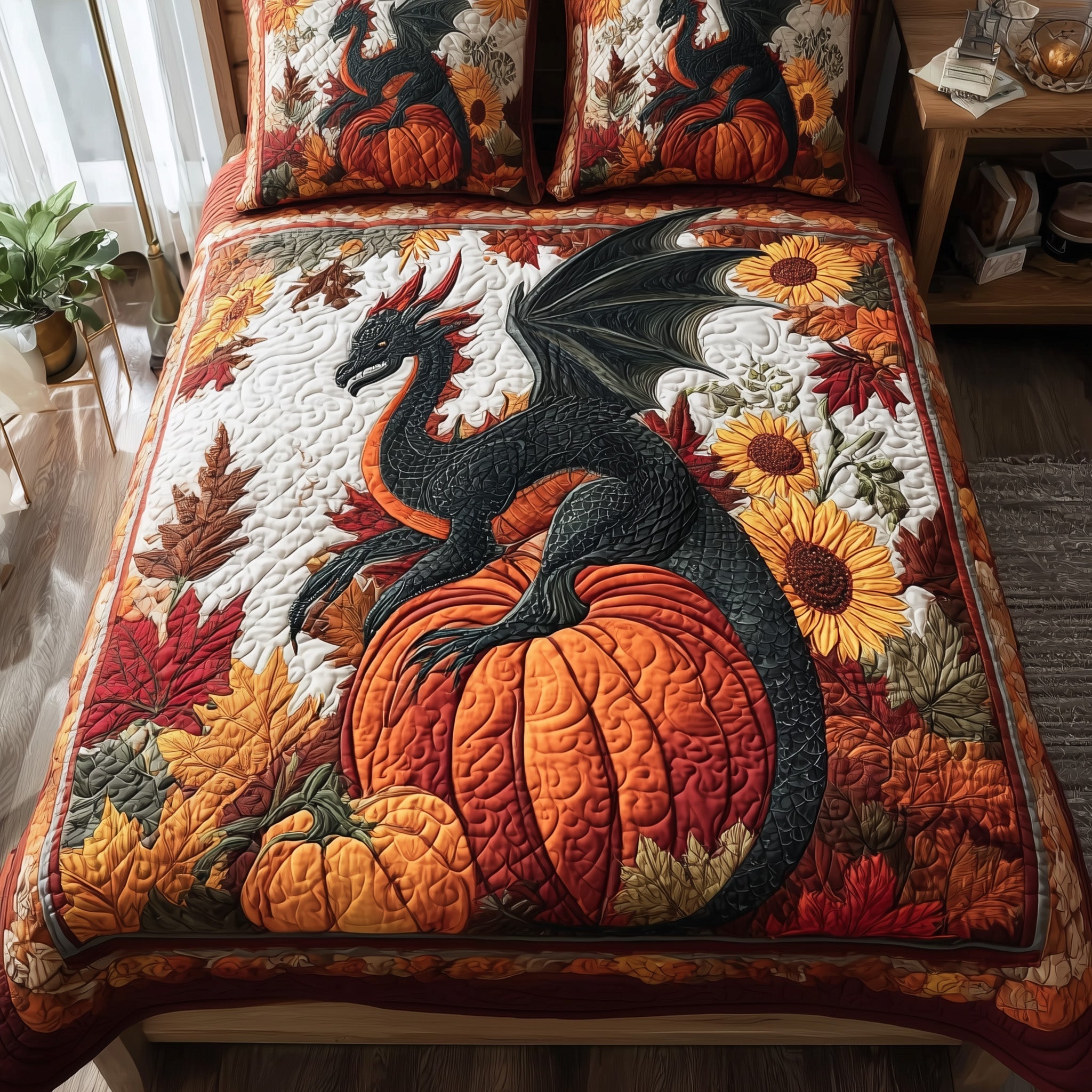 Golden Grove Guardian 3-Piece Quilted Bedding Set GFTOTP10107