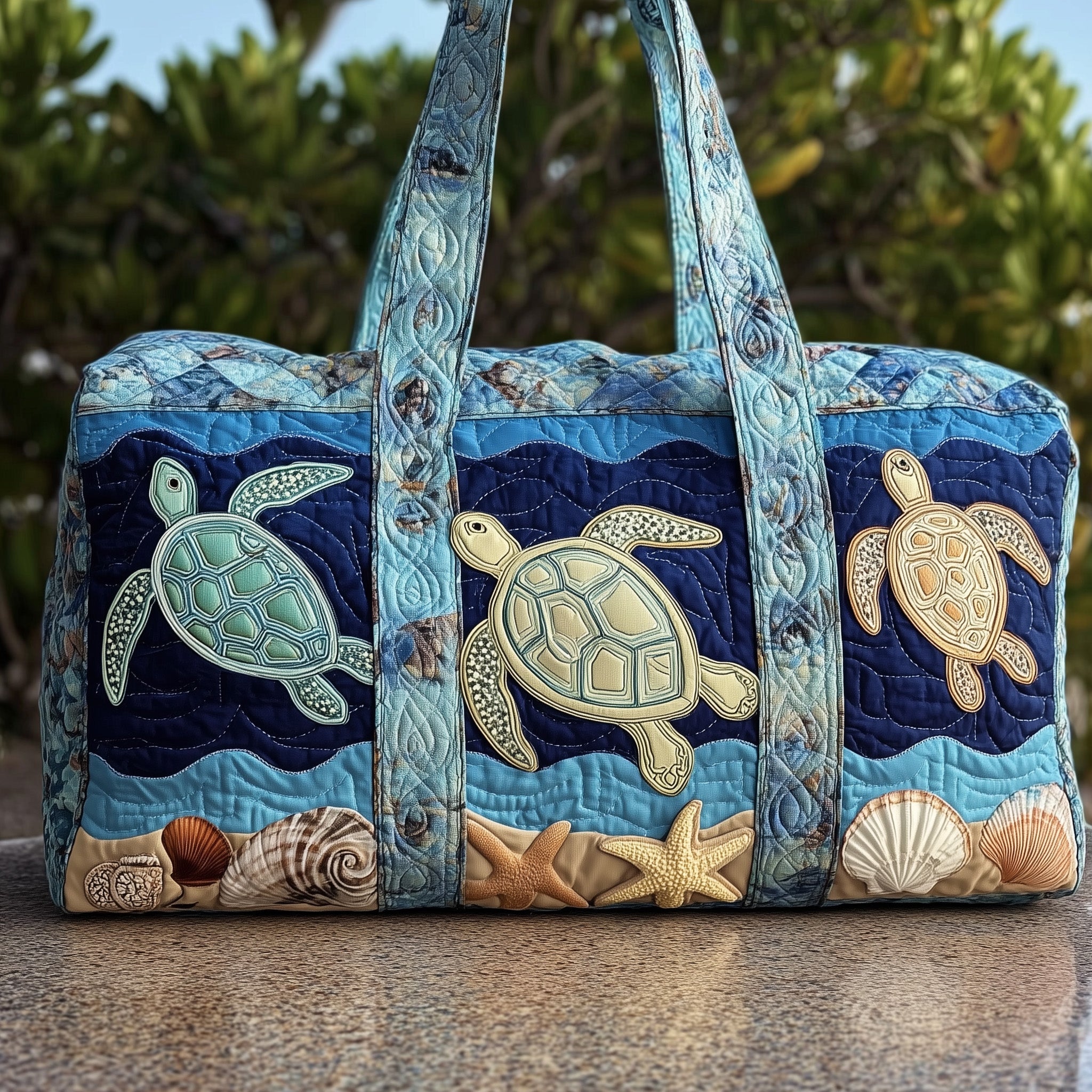 Sea Turtle Haven Quilted Duffle Bag GFTOTP10274